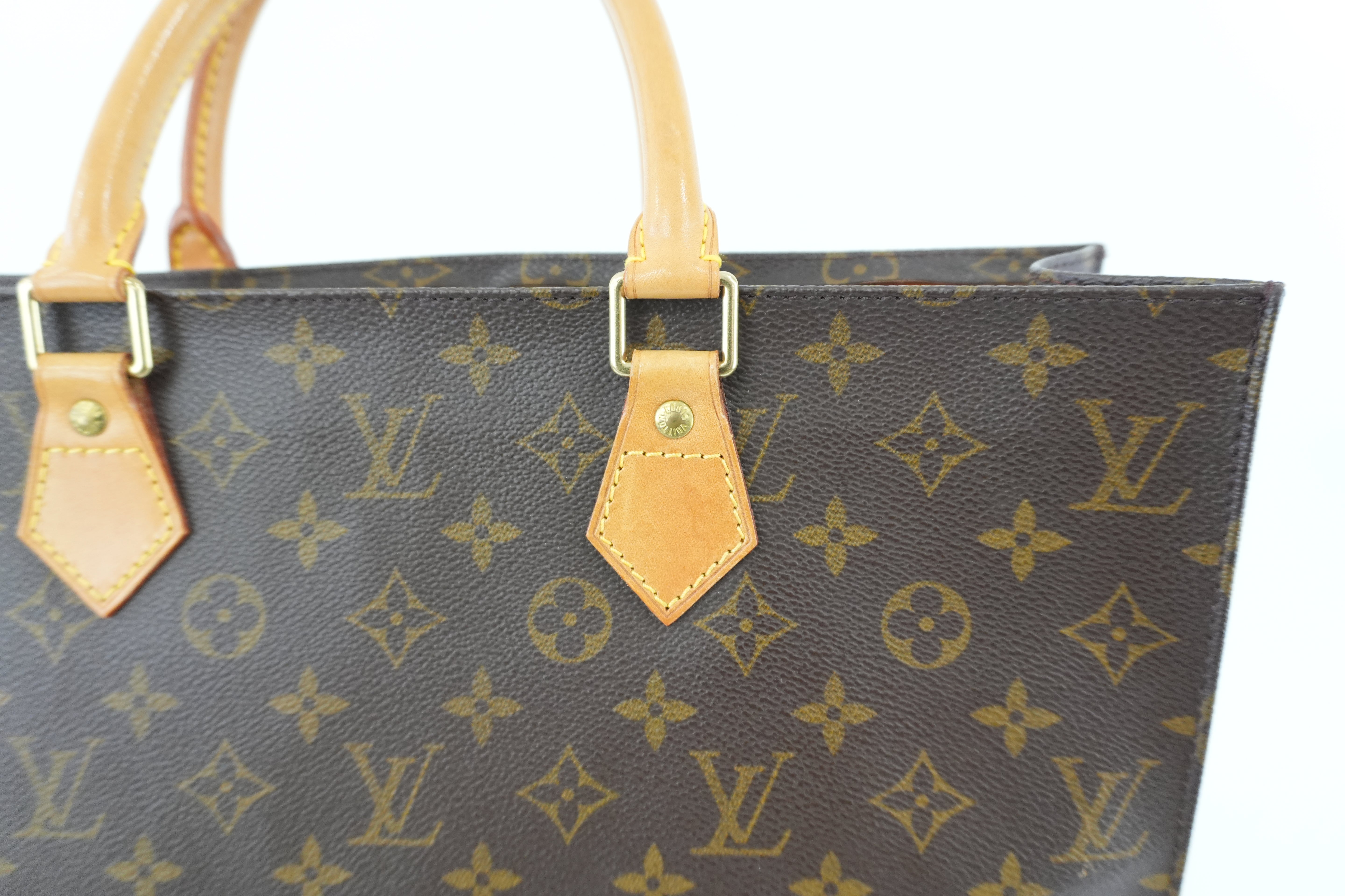 Louis Vuitton Monogram Sac Plat Tote Bag Used