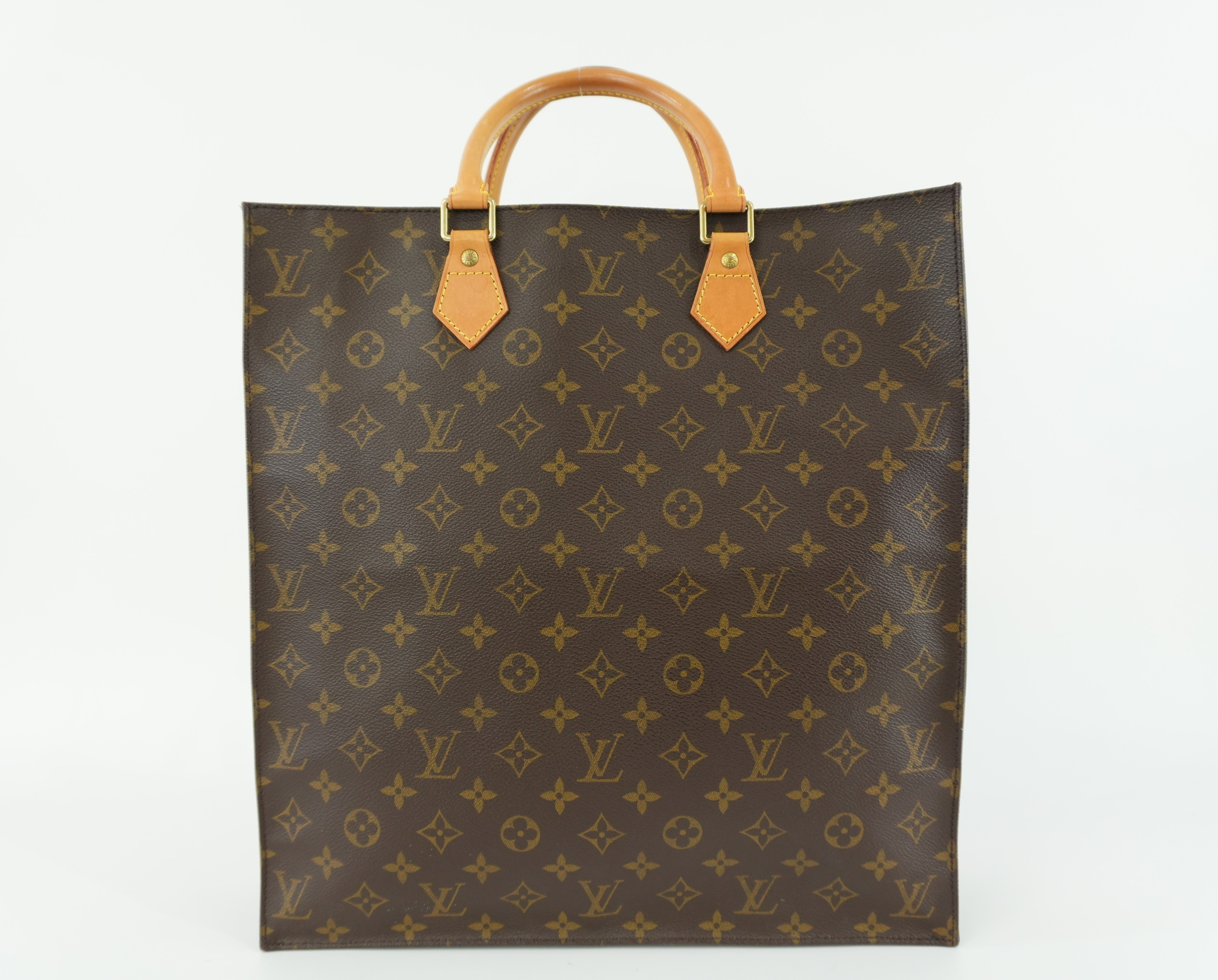 Louis Vuitton Monogram Sac Plat Tote Bag Used