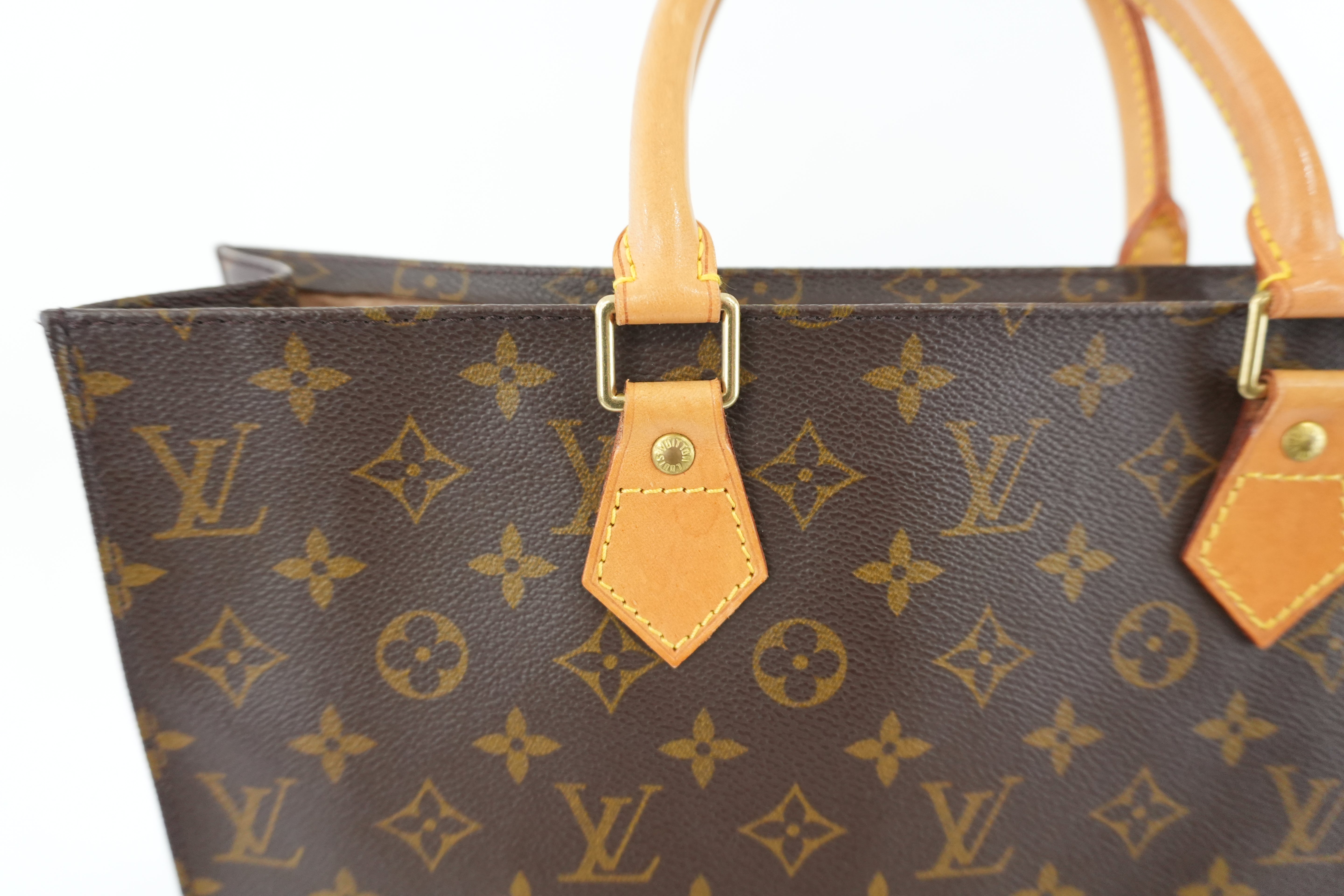 Louis Vuitton Monogram Sac Plat Tote Bag Used