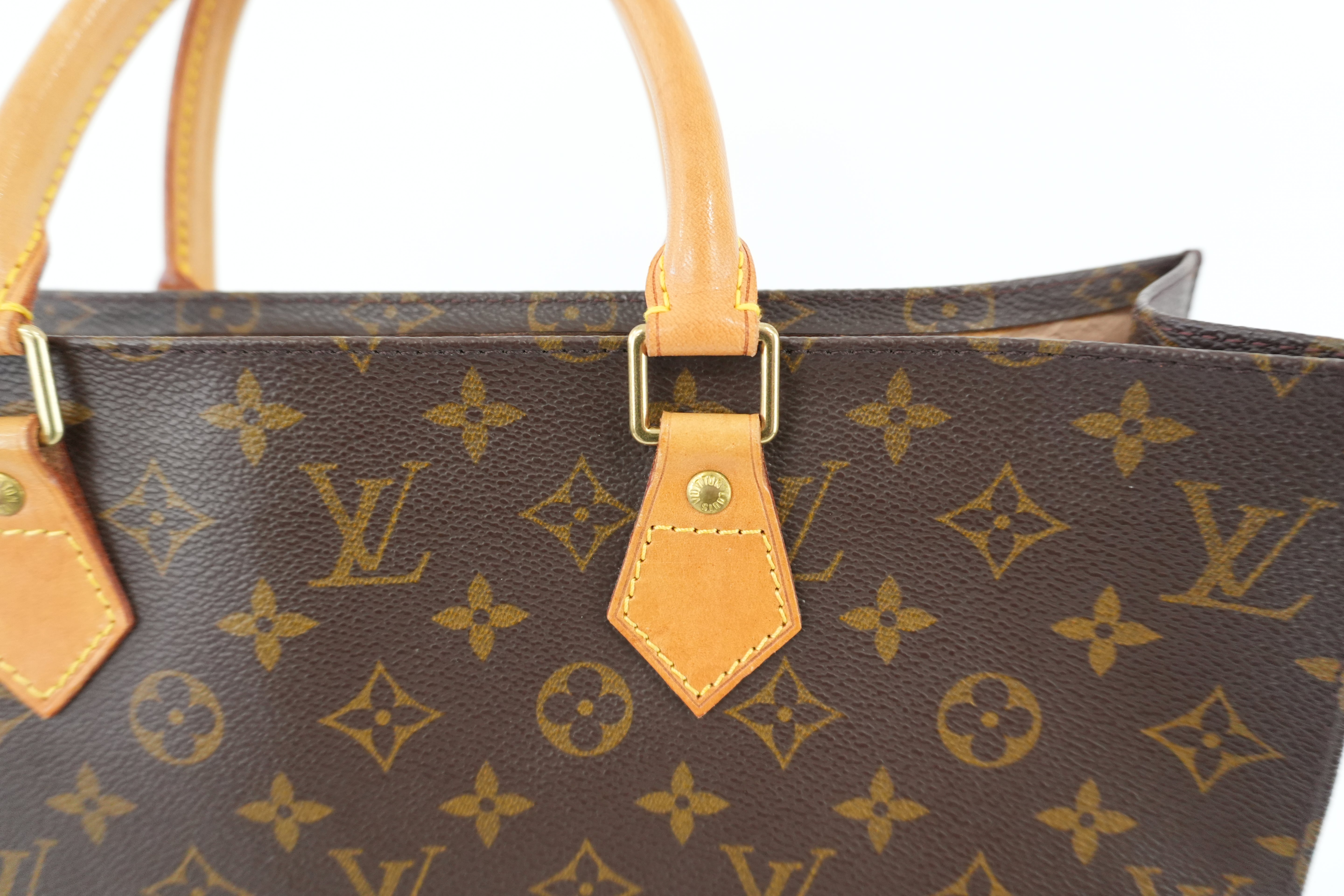 Louis Vuitton Monogram Sac Plat Tote Bag Used