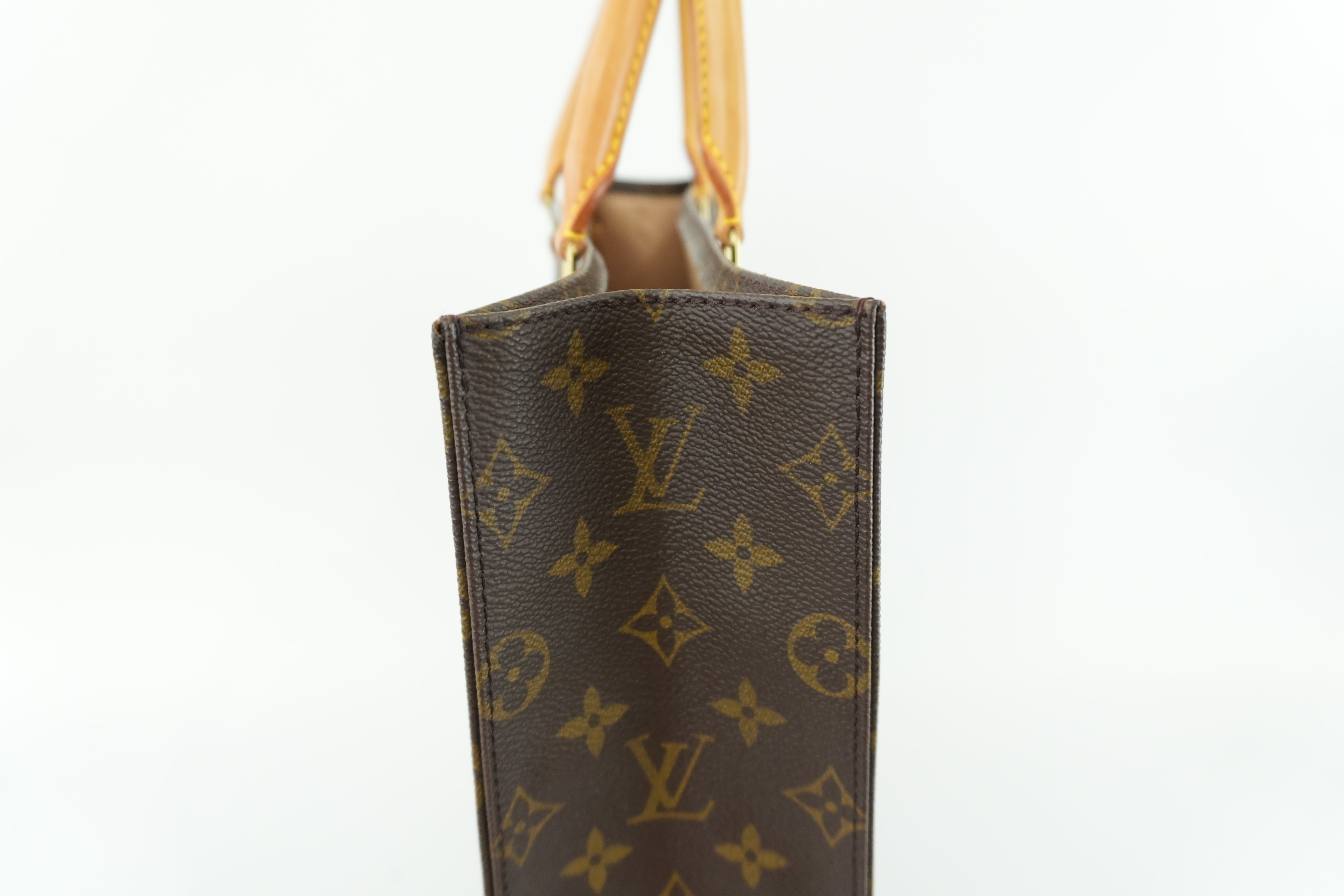 Louis Vuitton Monogram Sac Plat Tote Bag Used