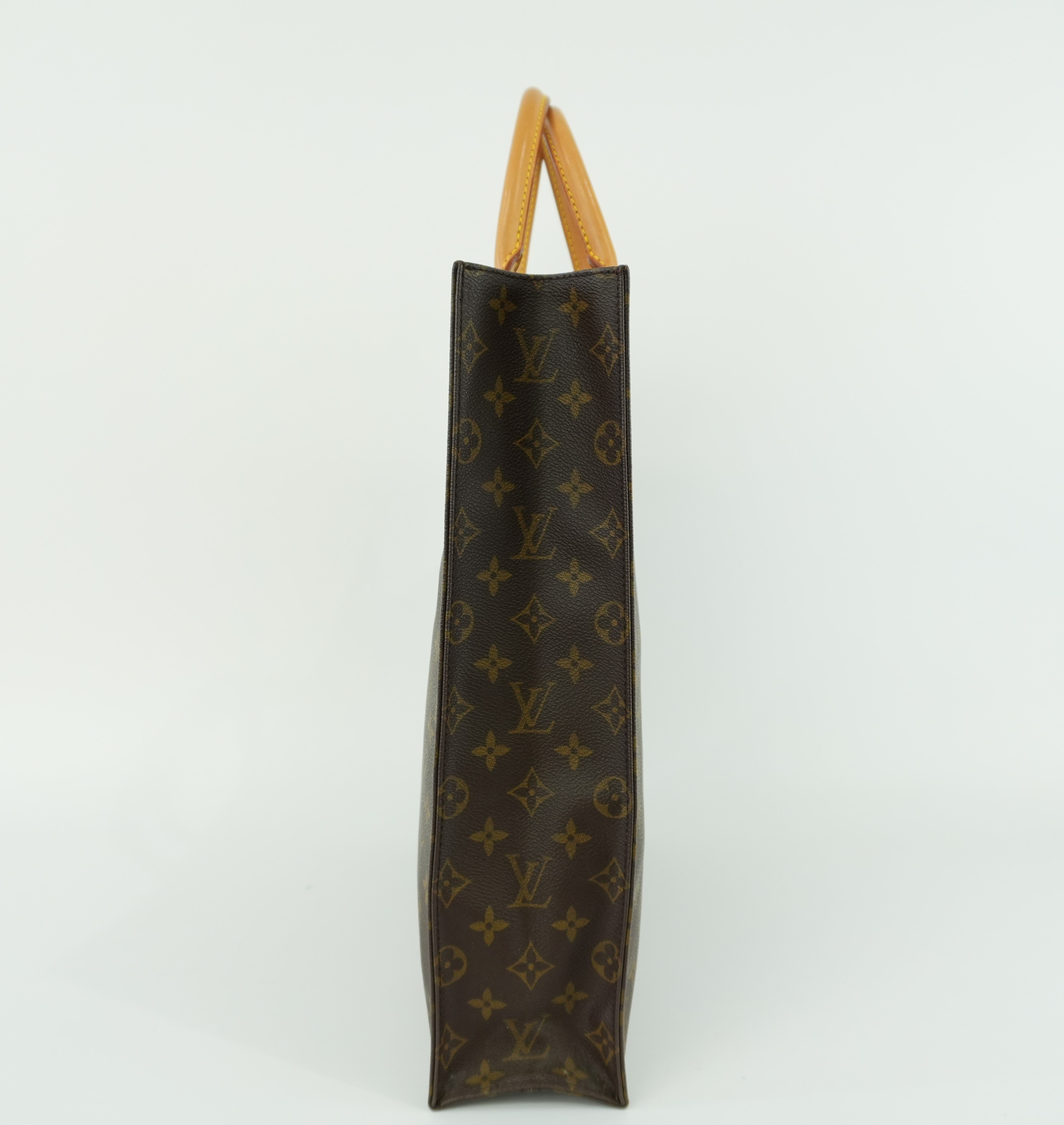 Louis Vuitton Monogram Sac Plat Tote Bag Used