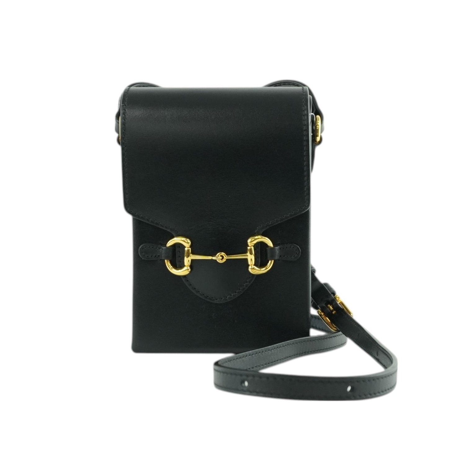 Gucci Horsebit Shoulder Bag Black Used