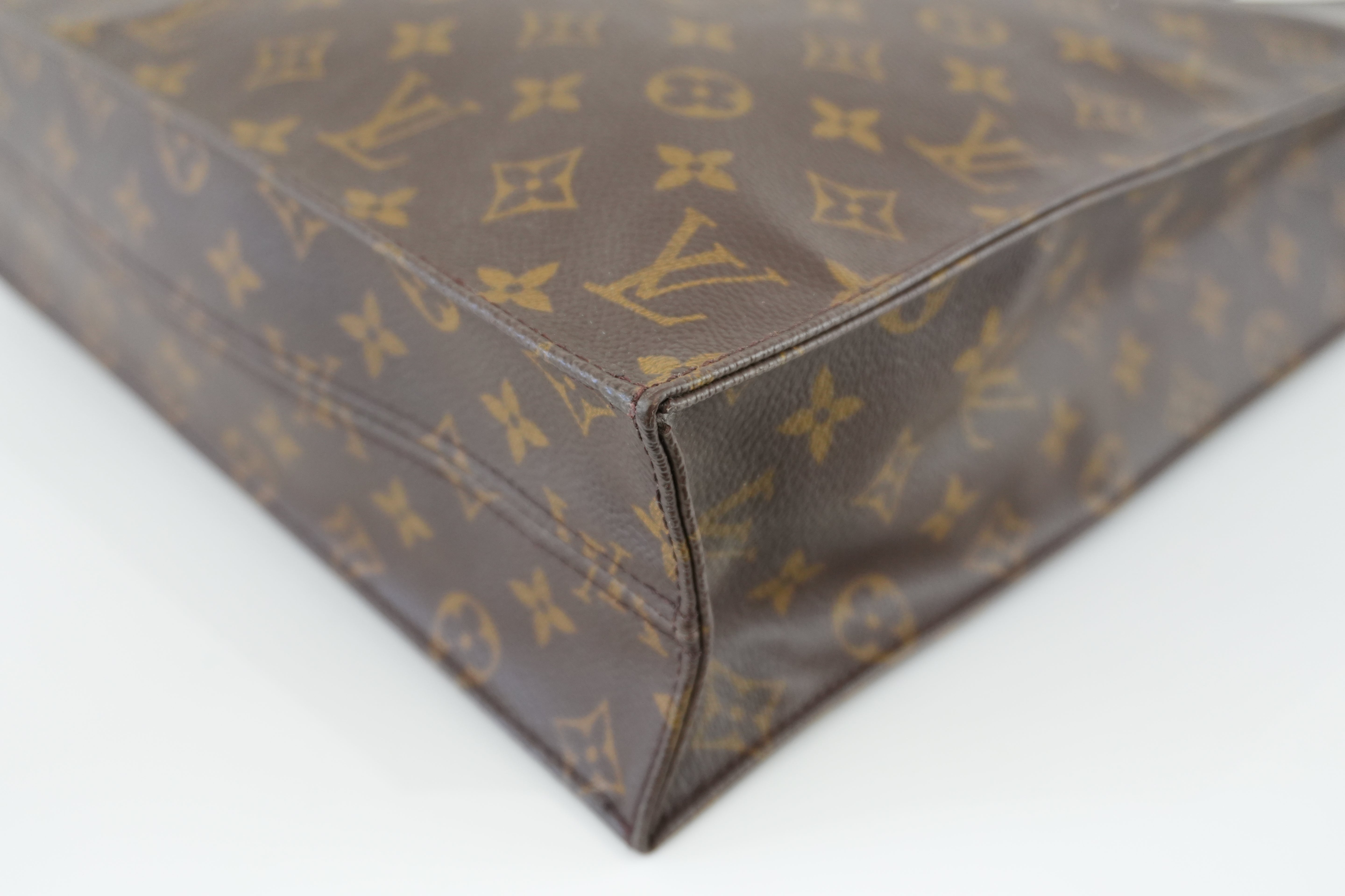 Louis Vuitton Monogram Sac Plat Tote Bag Used