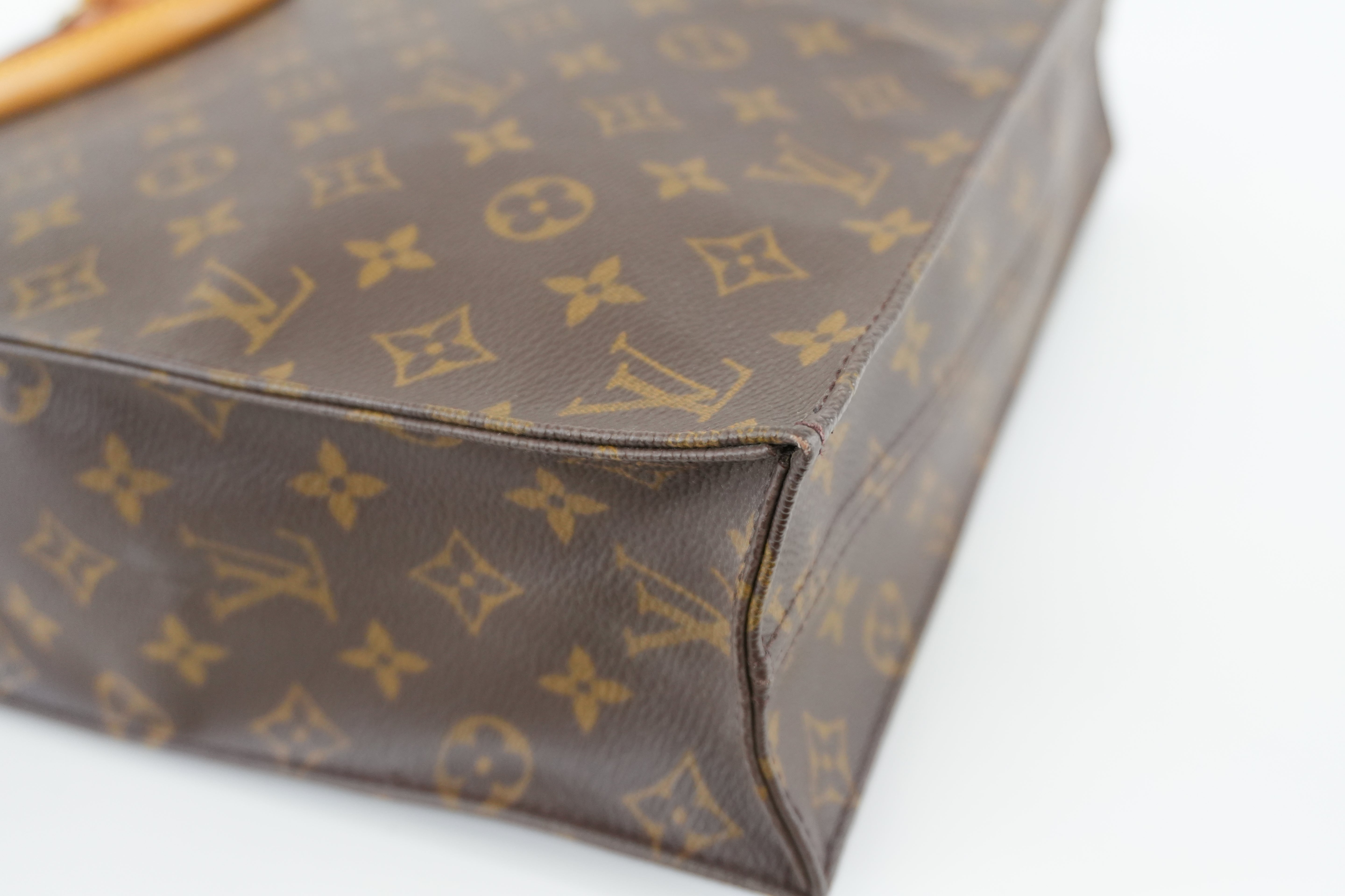 Louis Vuitton Monogram Sac Plat Tote Bag Used