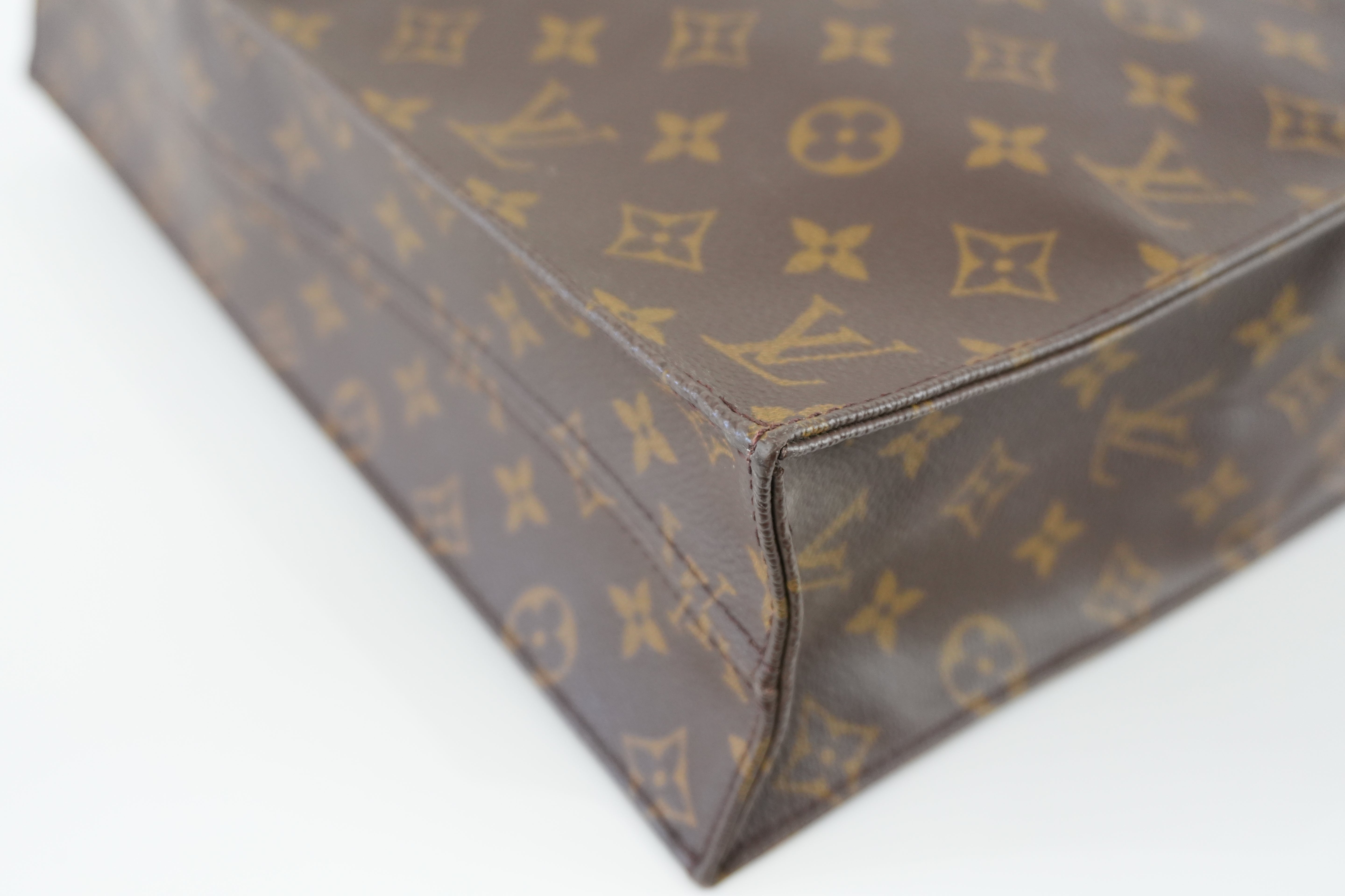 Louis Vuitton Monogram Sac Plat Tote Bag Used