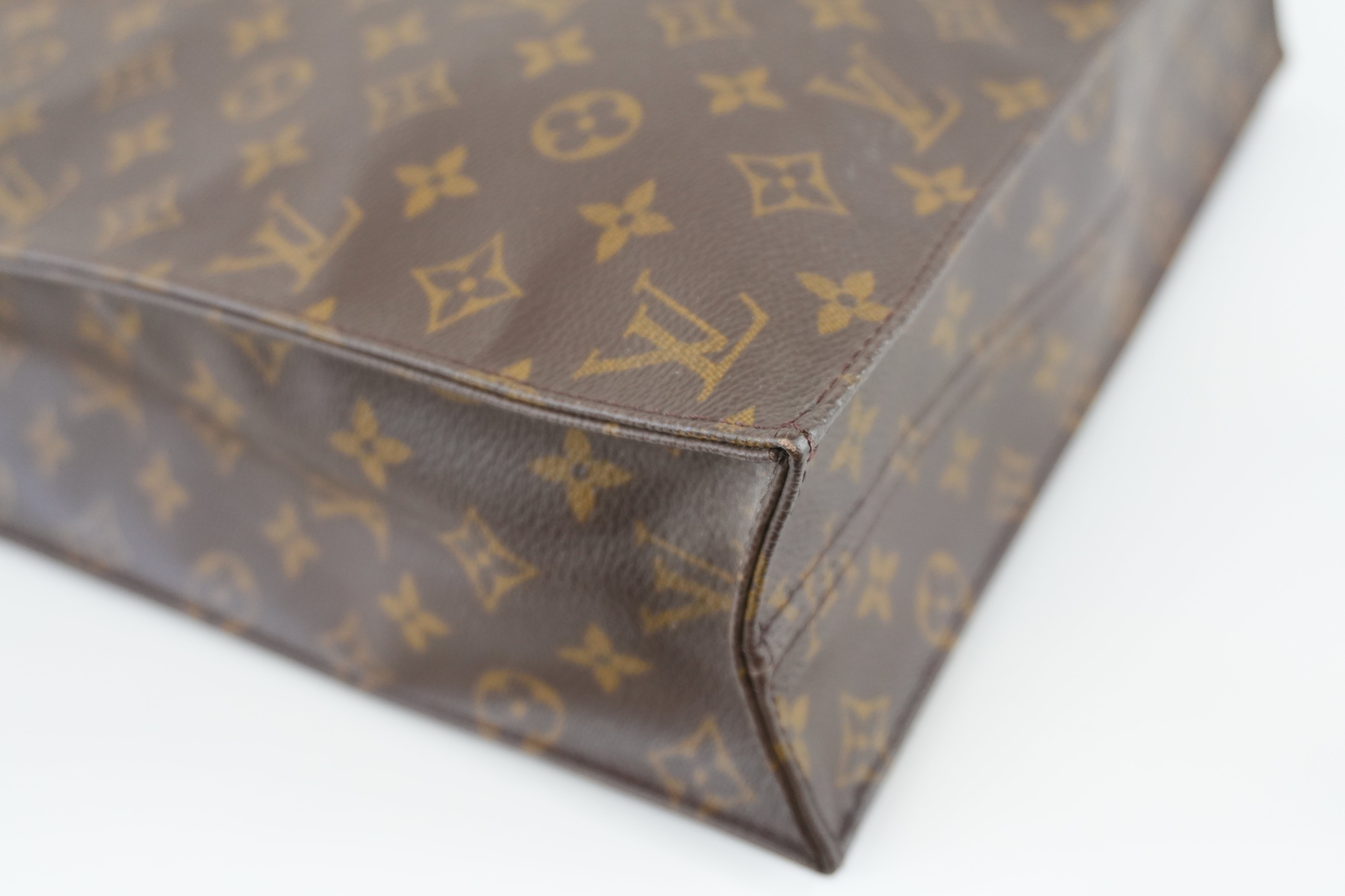 Louis Vuitton Monogram Sac Plat Tote Bag Used