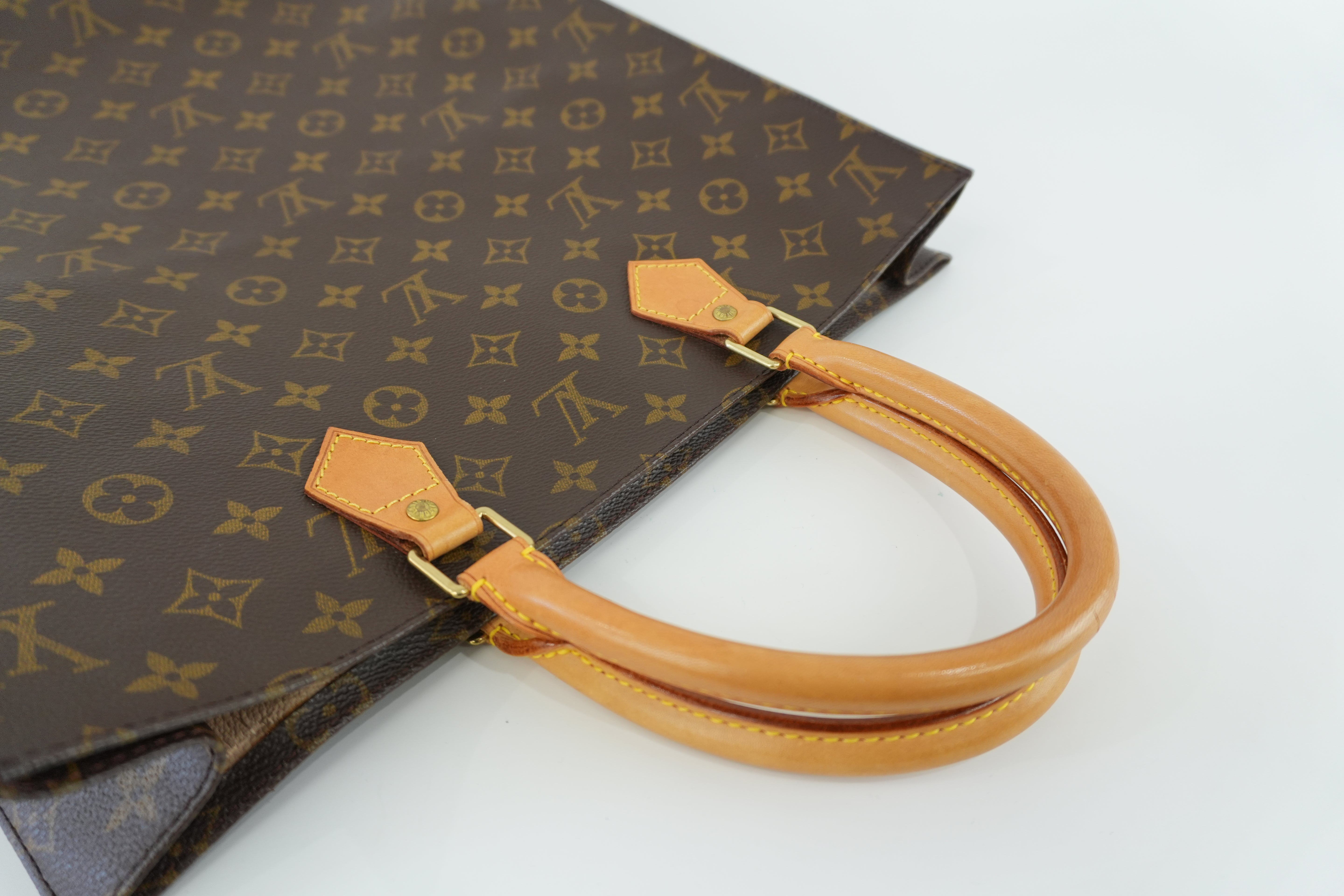 Louis Vuitton Monogram Sac Plat Tote Bag Used