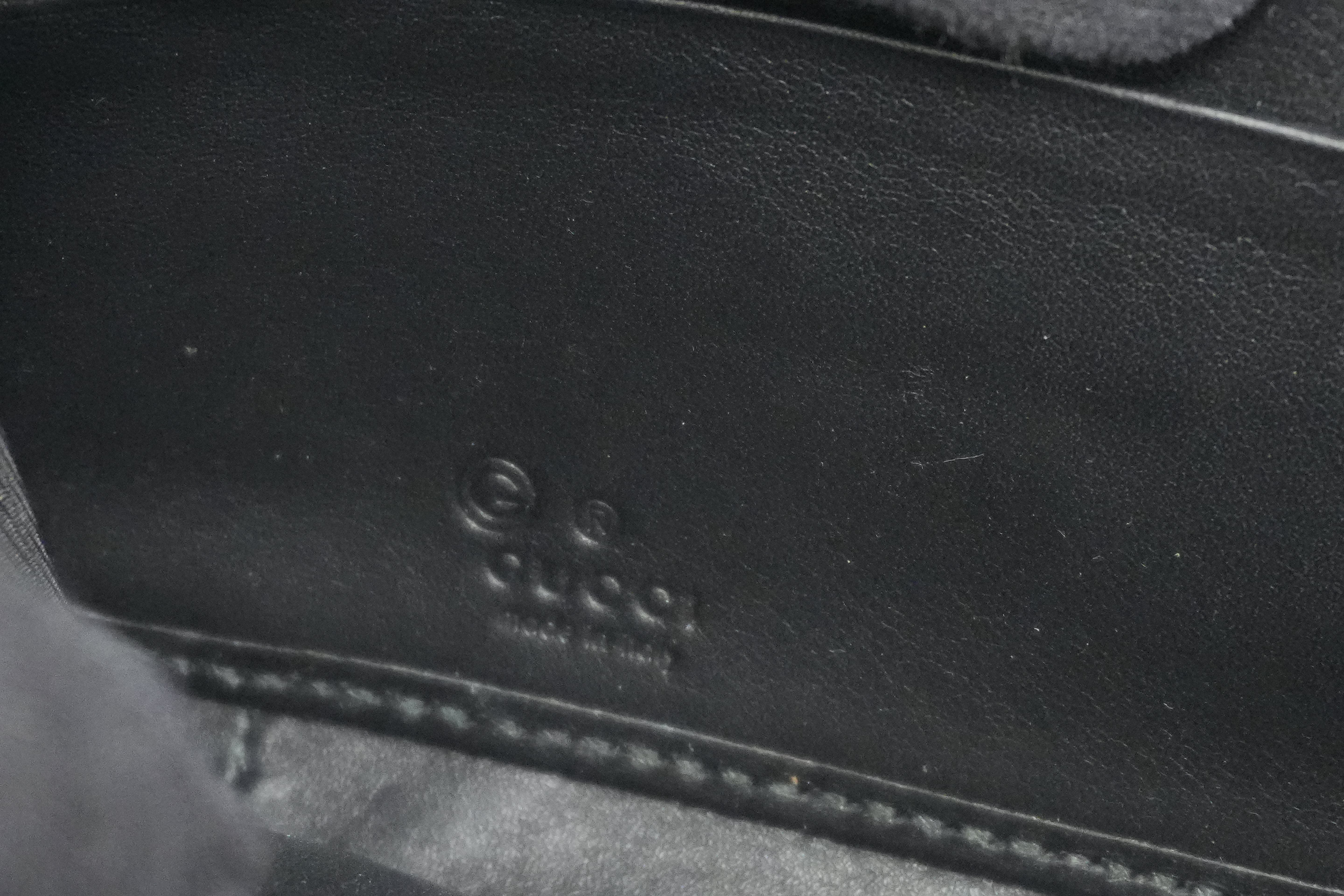 Pre-owned Gucci Microguccisima Zippy Long Wallet Black