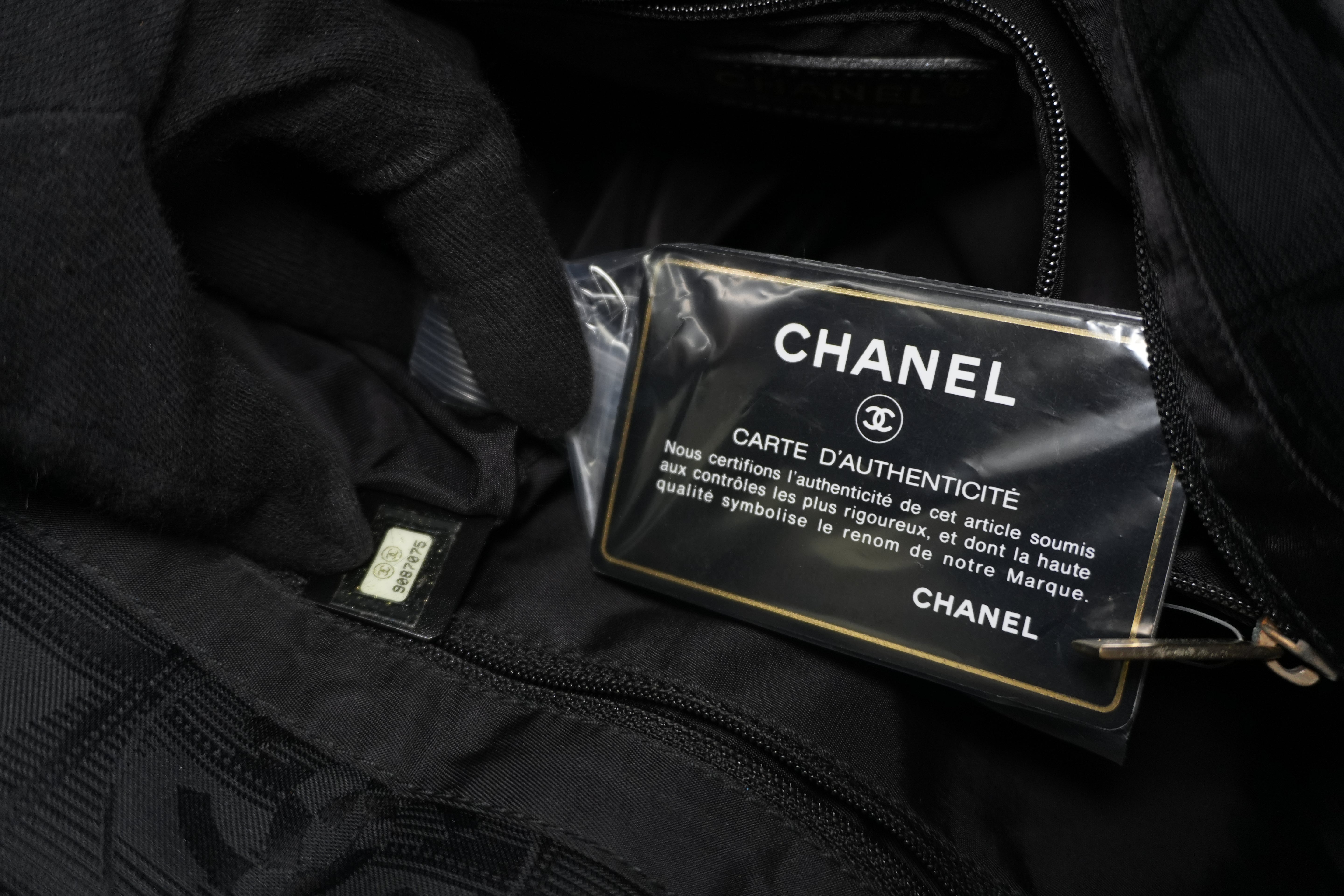 Pre-owned Chanel New Travel Line Tote Bag Black