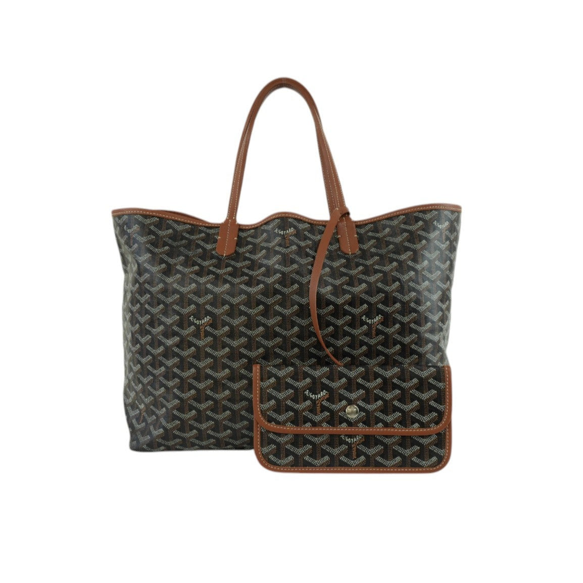 Goyard Saint Louis PM Black and Brown Canvas Used