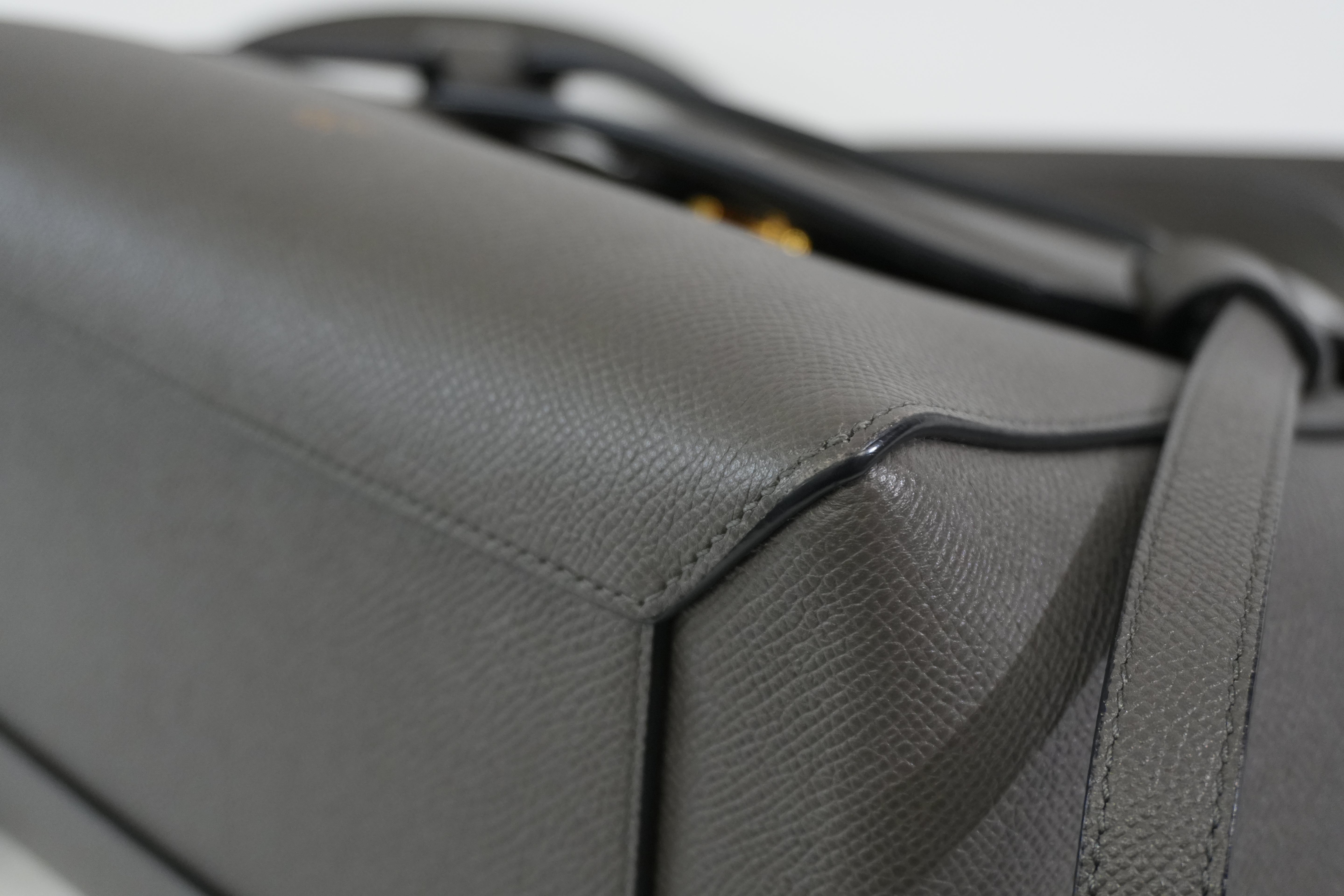 Pre-owned Celine Two Way Mini Belt Shoulder Bag Gray