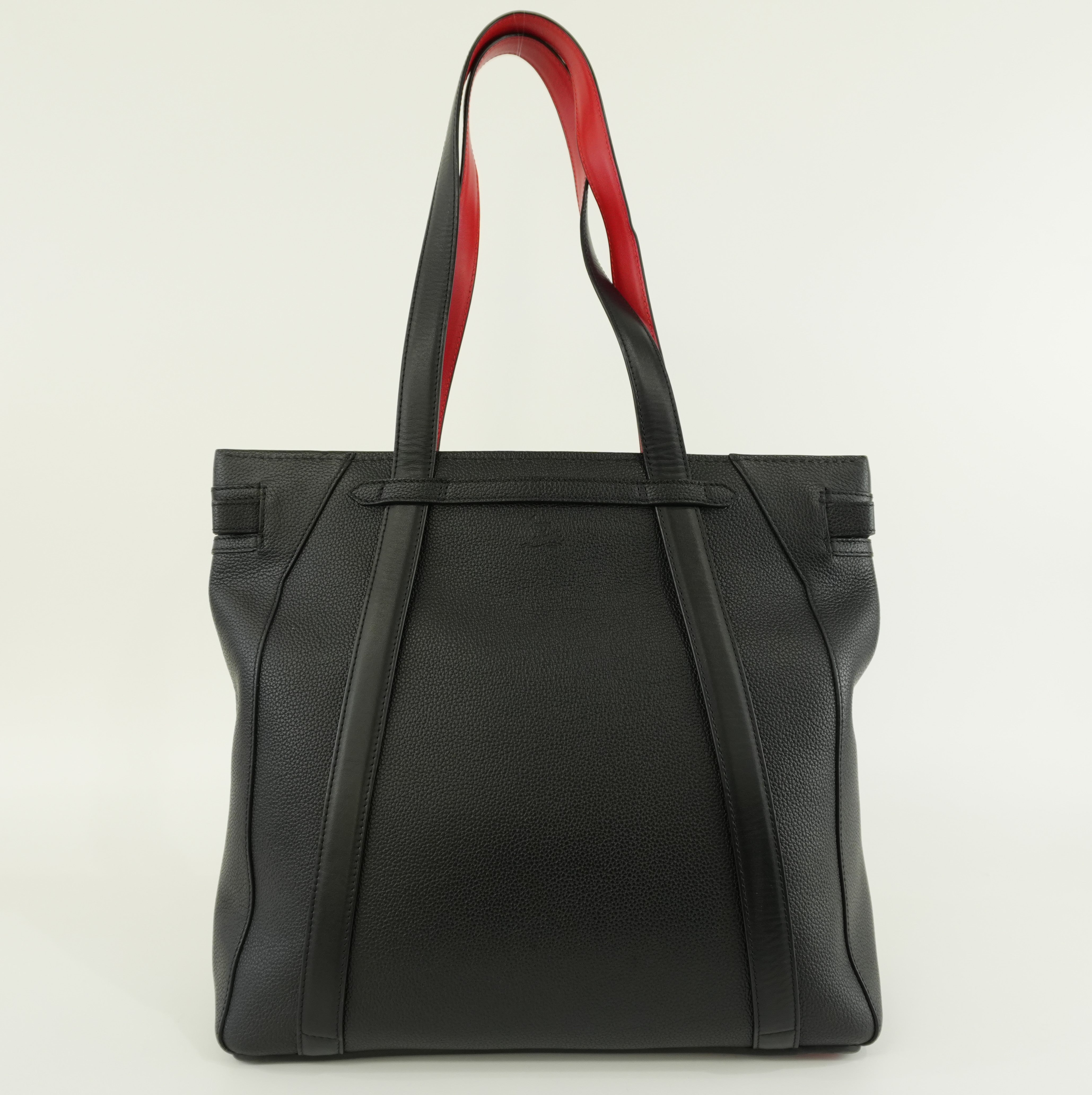 Christian Louboutin Cabado Tote Bag Black Leather Used