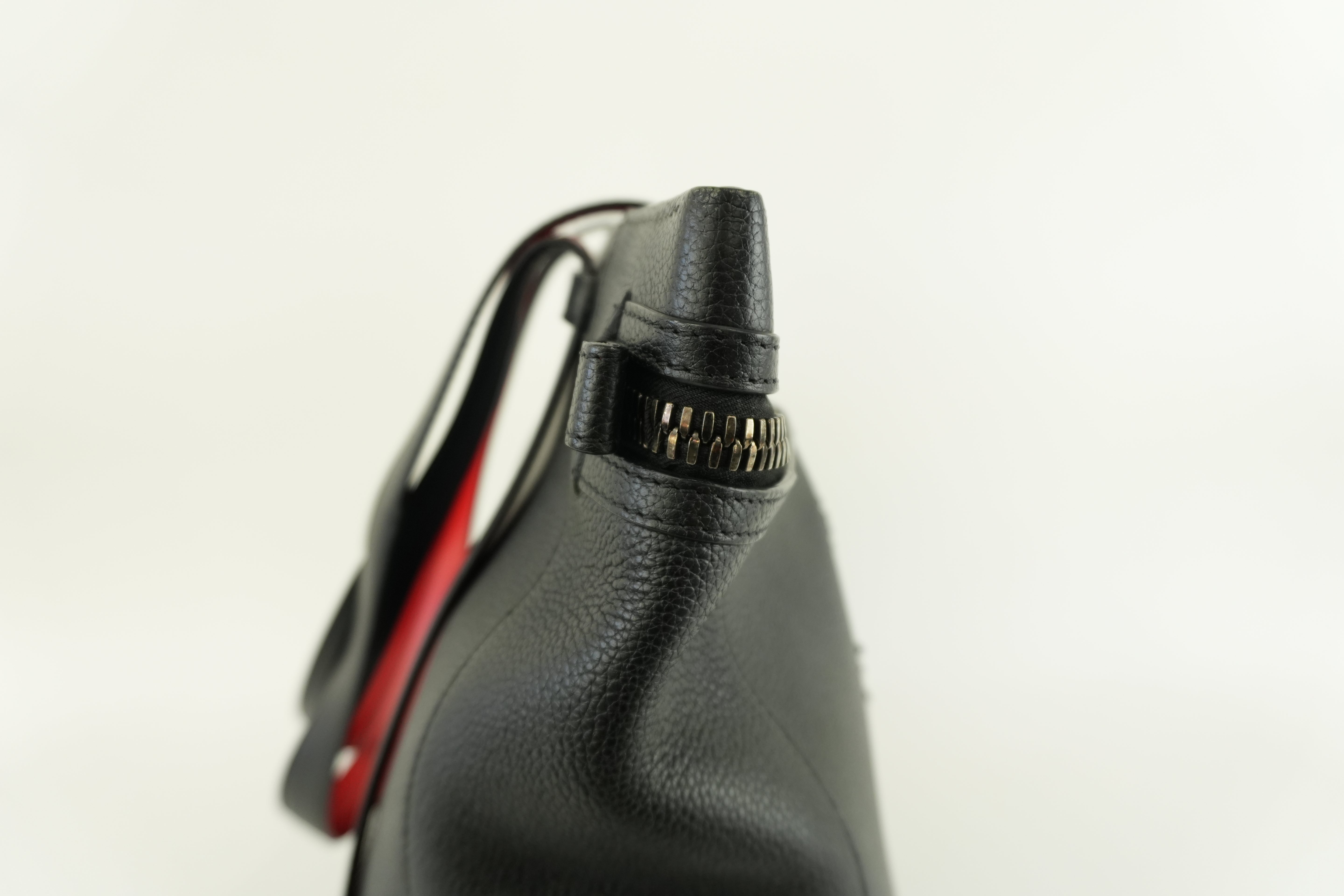 Christian Louboutin Cabado Tote Bag Black Leather Used