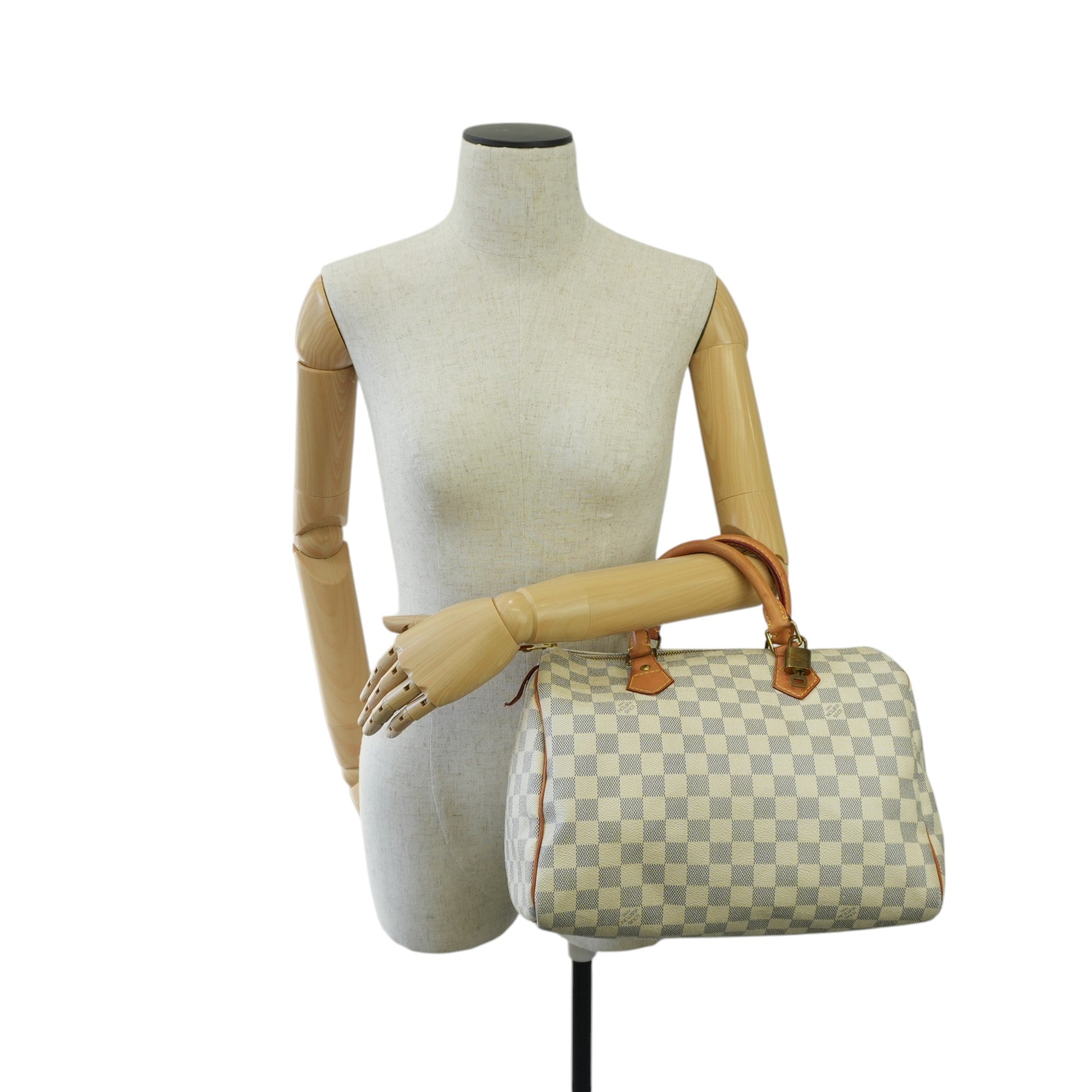 Louis Vuitton Damier Azur Speedy 30 Handbag Used