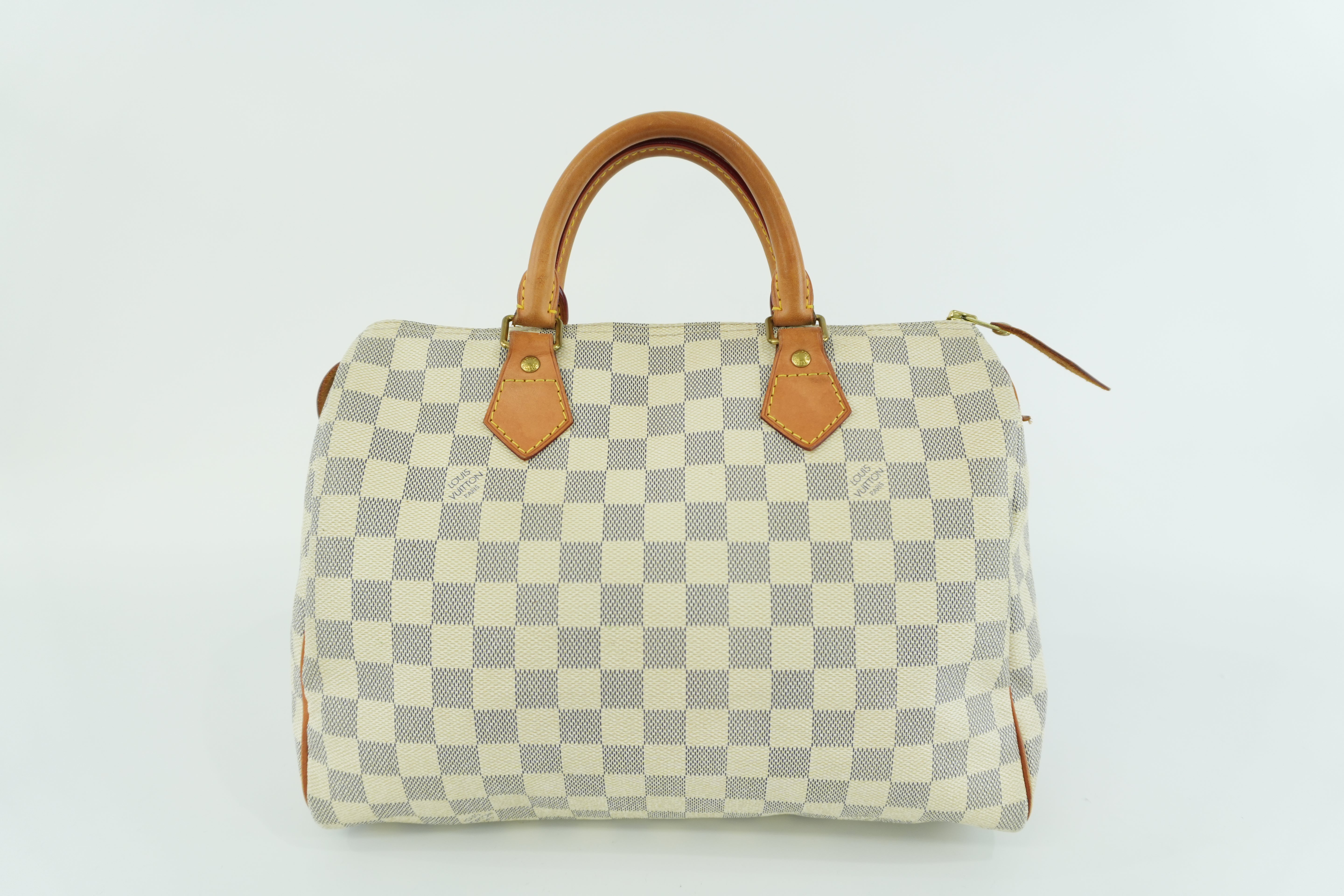 Louis Vuitton Damier Azur Speedy 30 Handbag Used