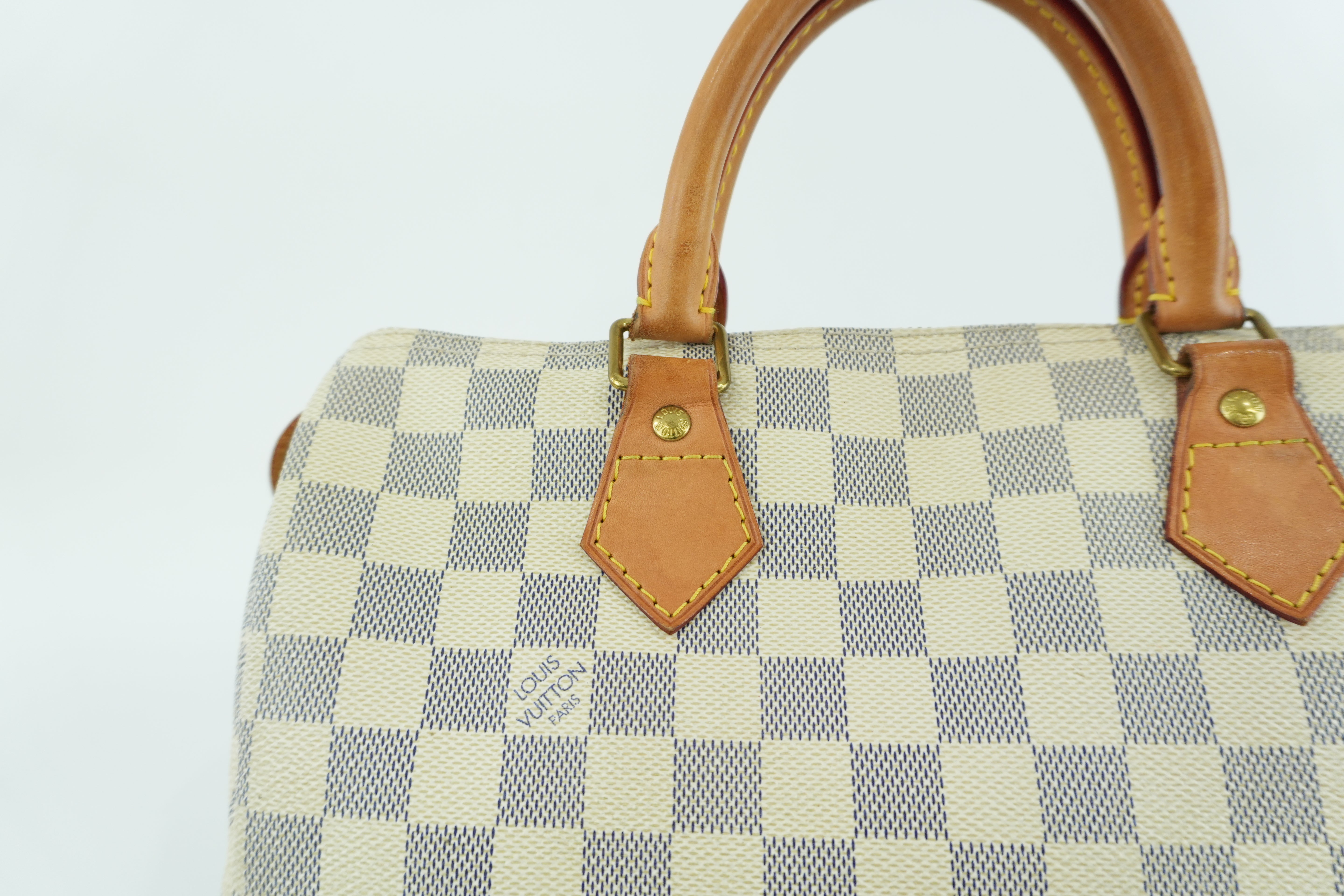 Louis Vuitton Damier Azur Speedy 30 Handbag Used