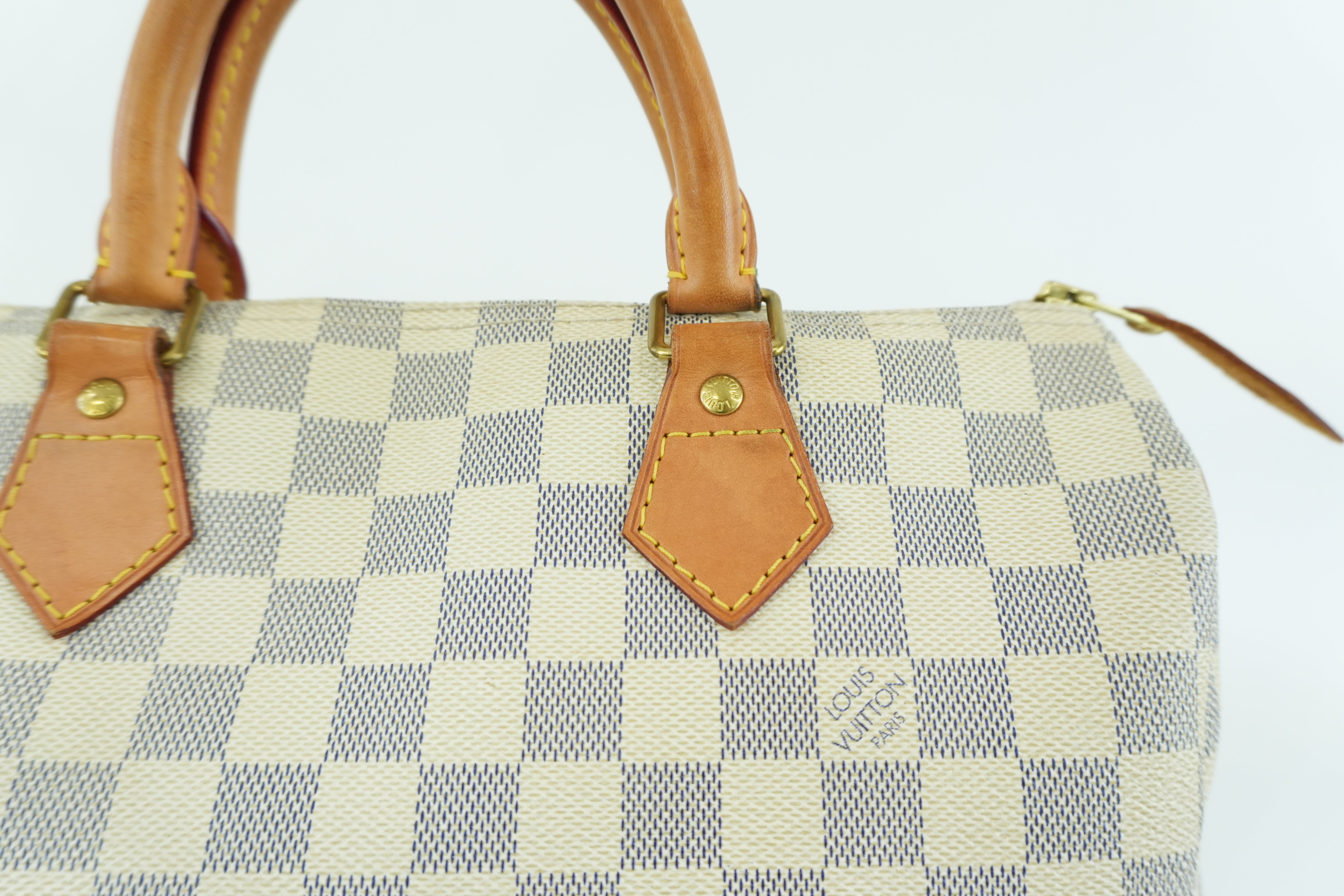 Louis Vuitton Damier Azur Speedy 30 Handbag Used