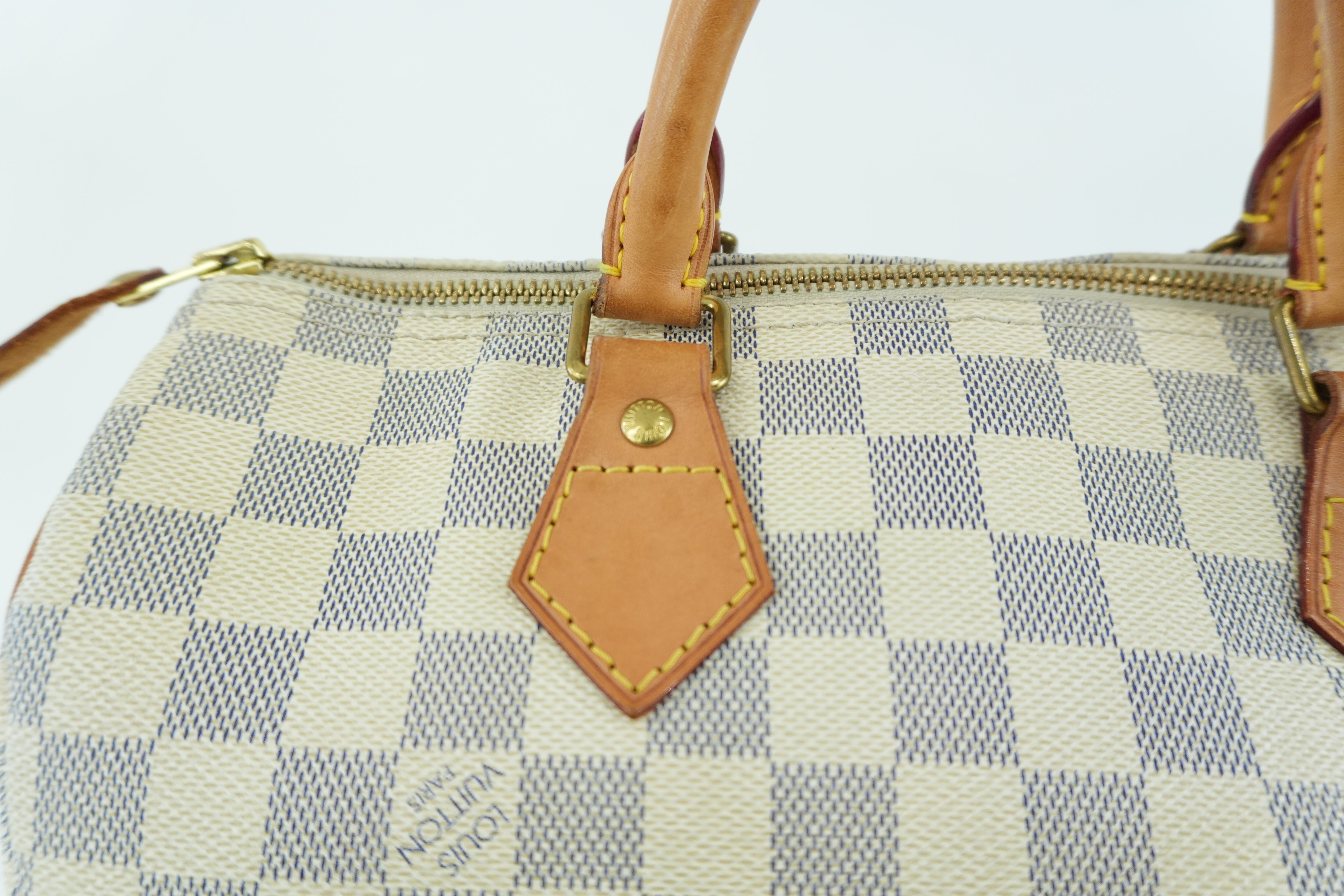 Louis Vuitton Damier Azur Speedy 30 Handbag Used