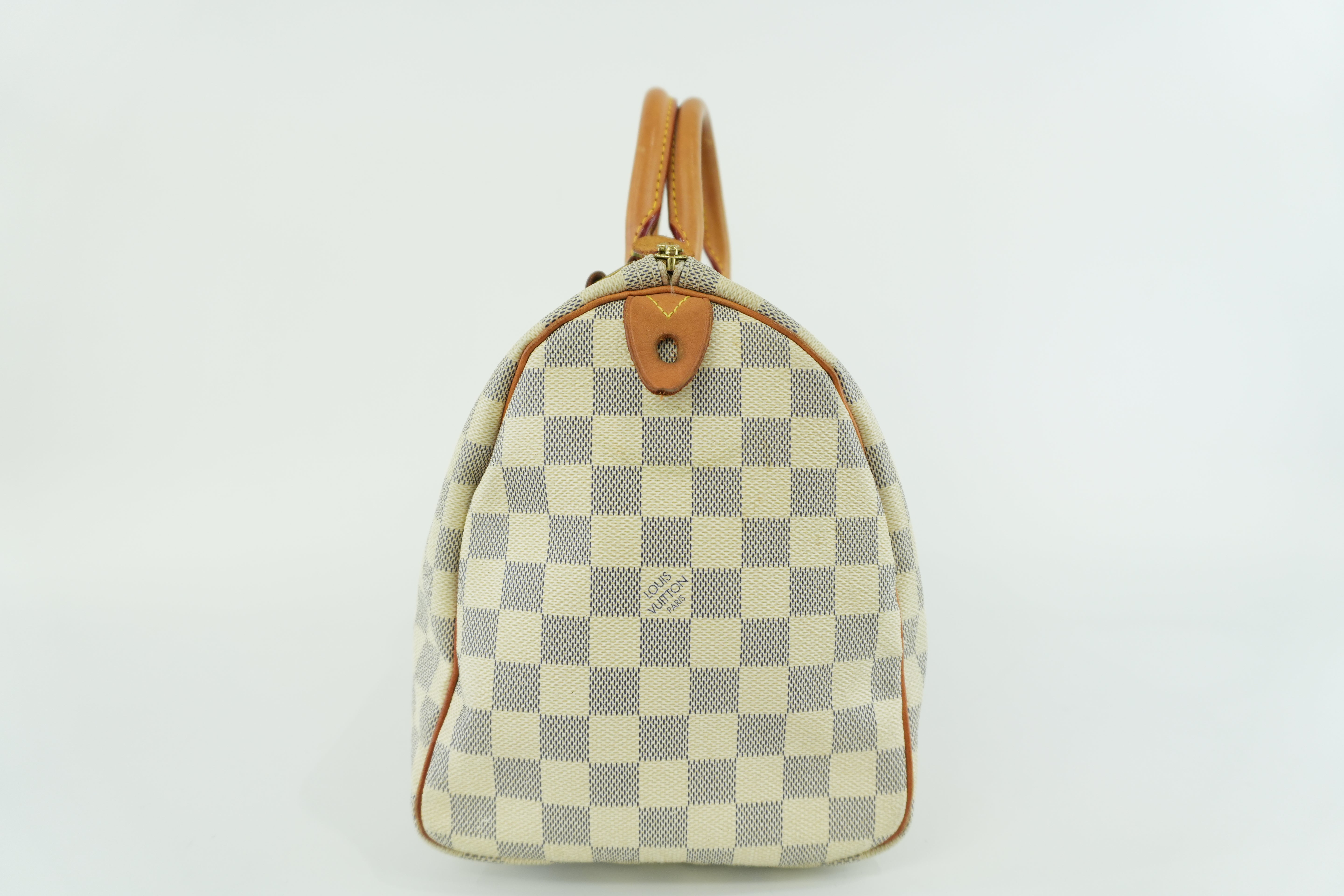 Louis Vuitton Damier Azur Speedy 30 Handbag Used