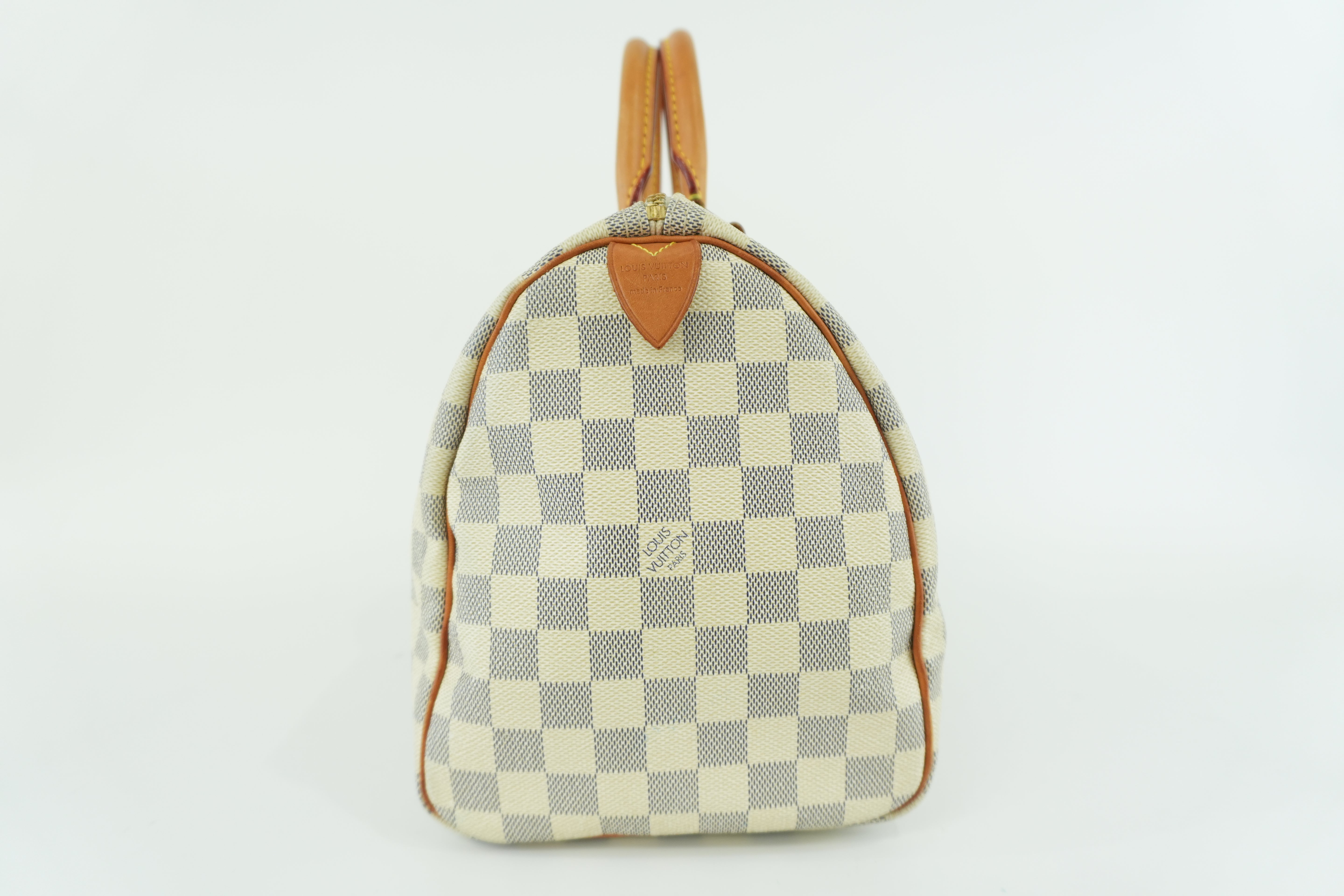 Louis Vuitton Damier Azur Speedy 30 Handbag Used