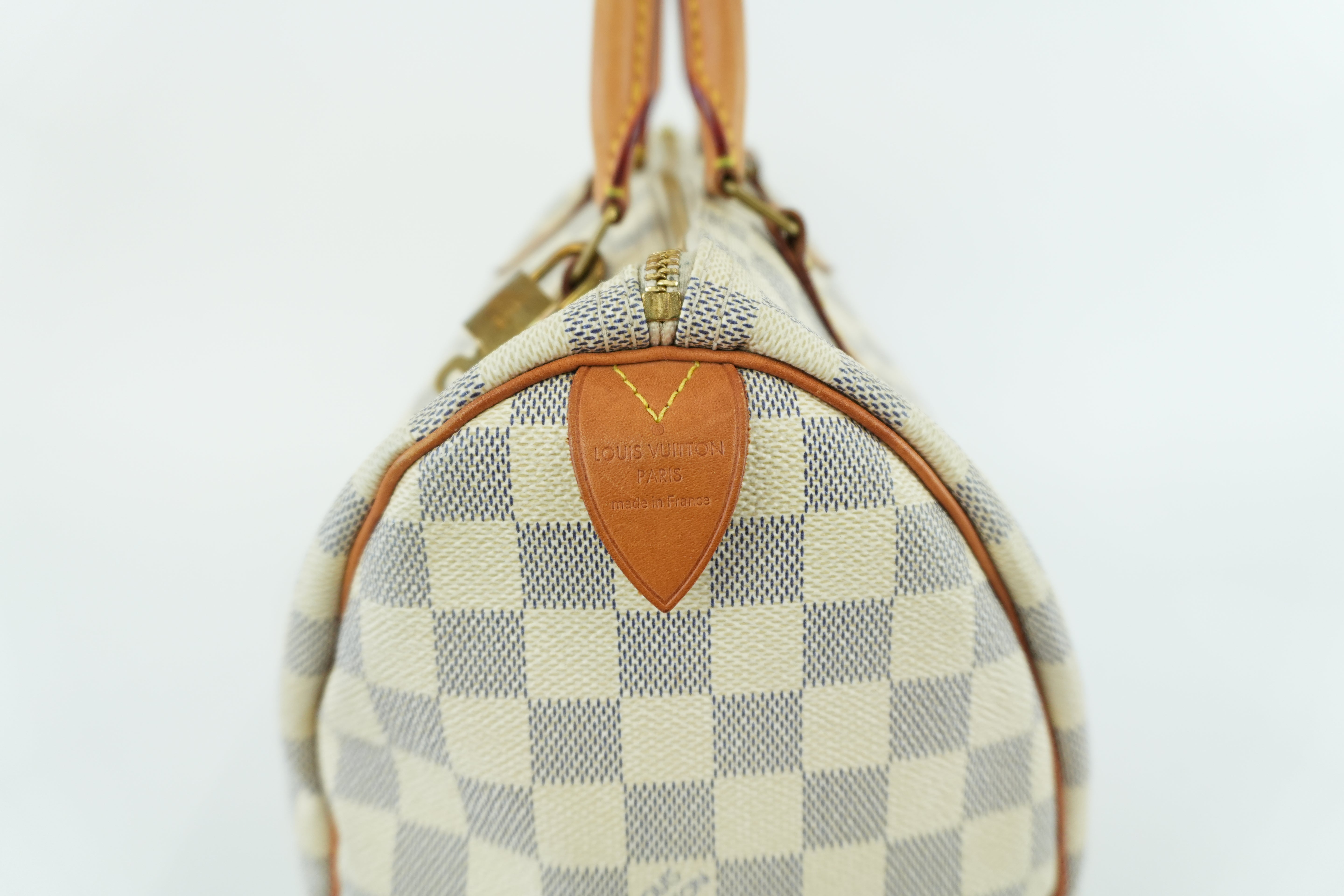 Louis Vuitton Damier Azur Speedy 30 Handbag Used