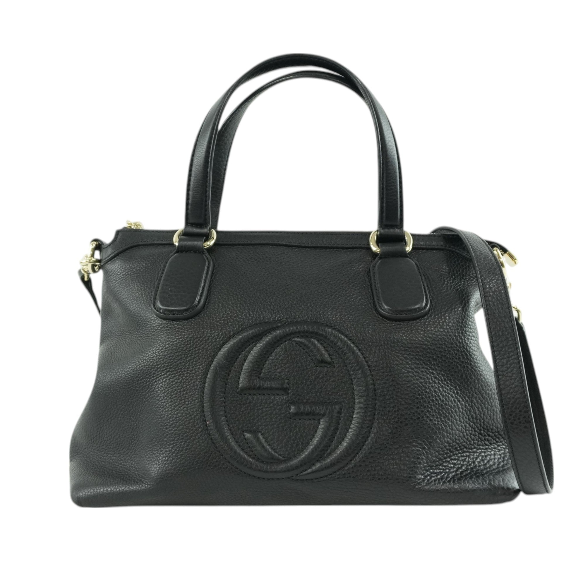 Gucci Soho Two Way Shoulder Bag Black Used