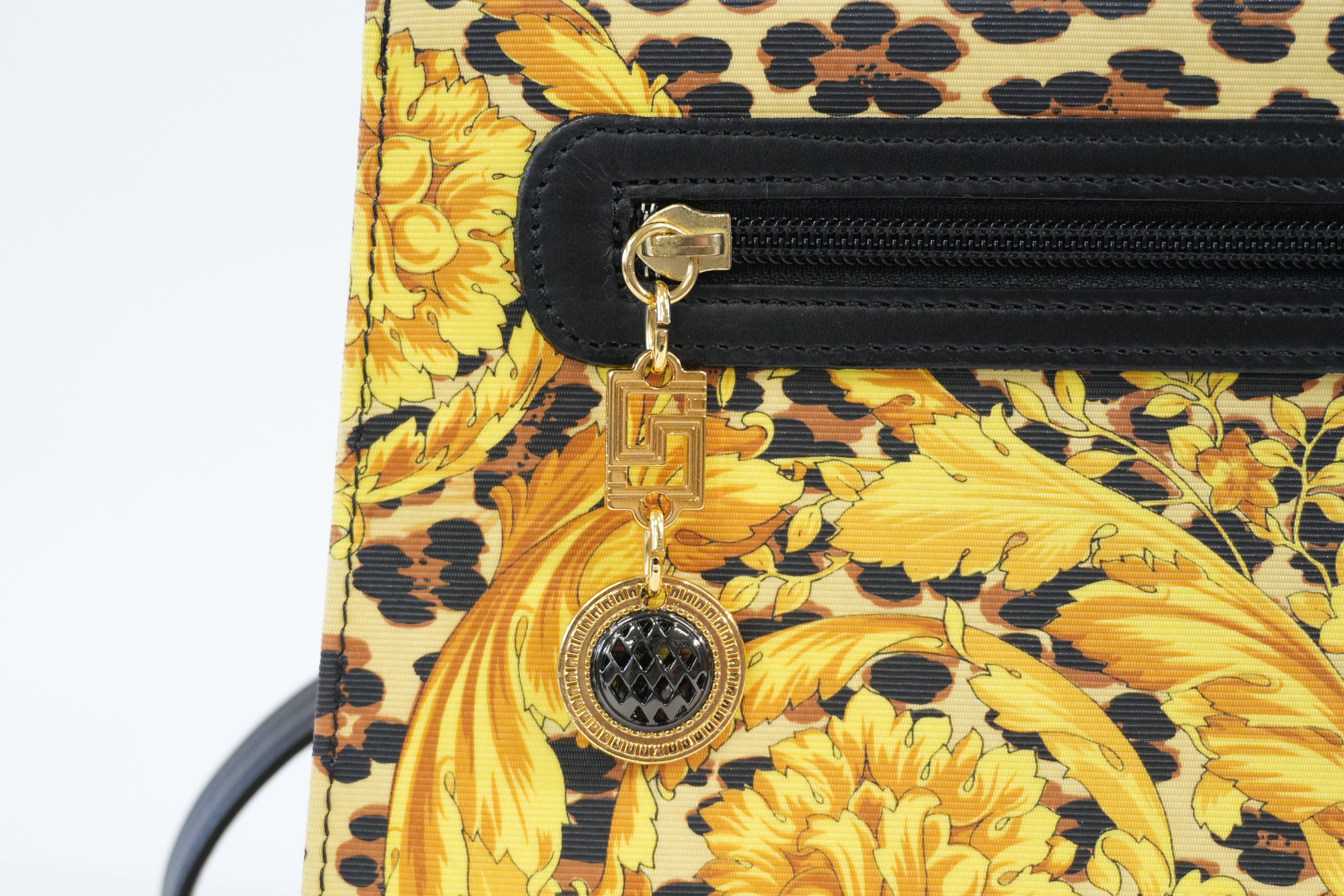 Pre-owned Versace Two Way Shoulder Bag Yellow