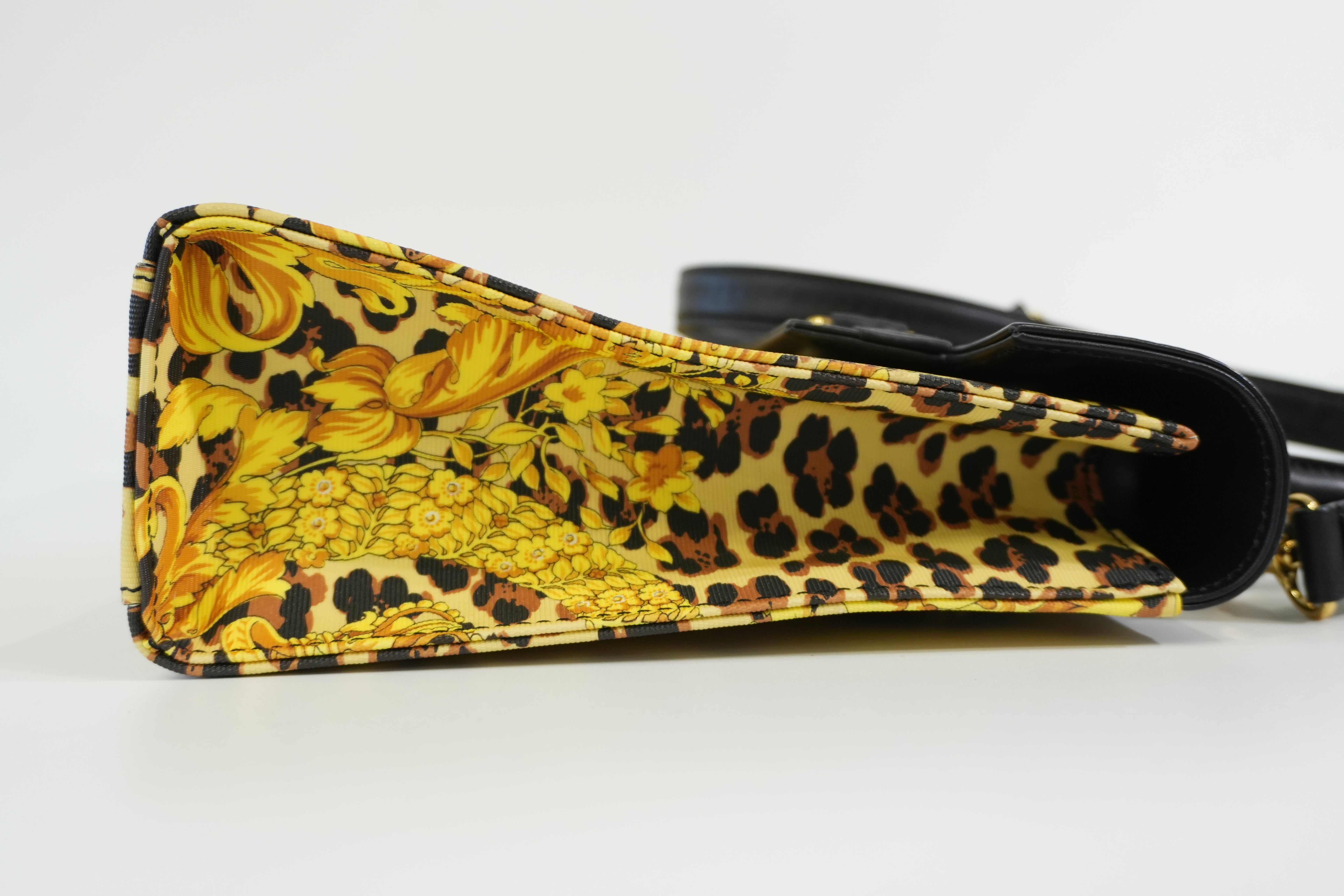 Pre-owned Versace Two Way Shoulder Bag Yellow