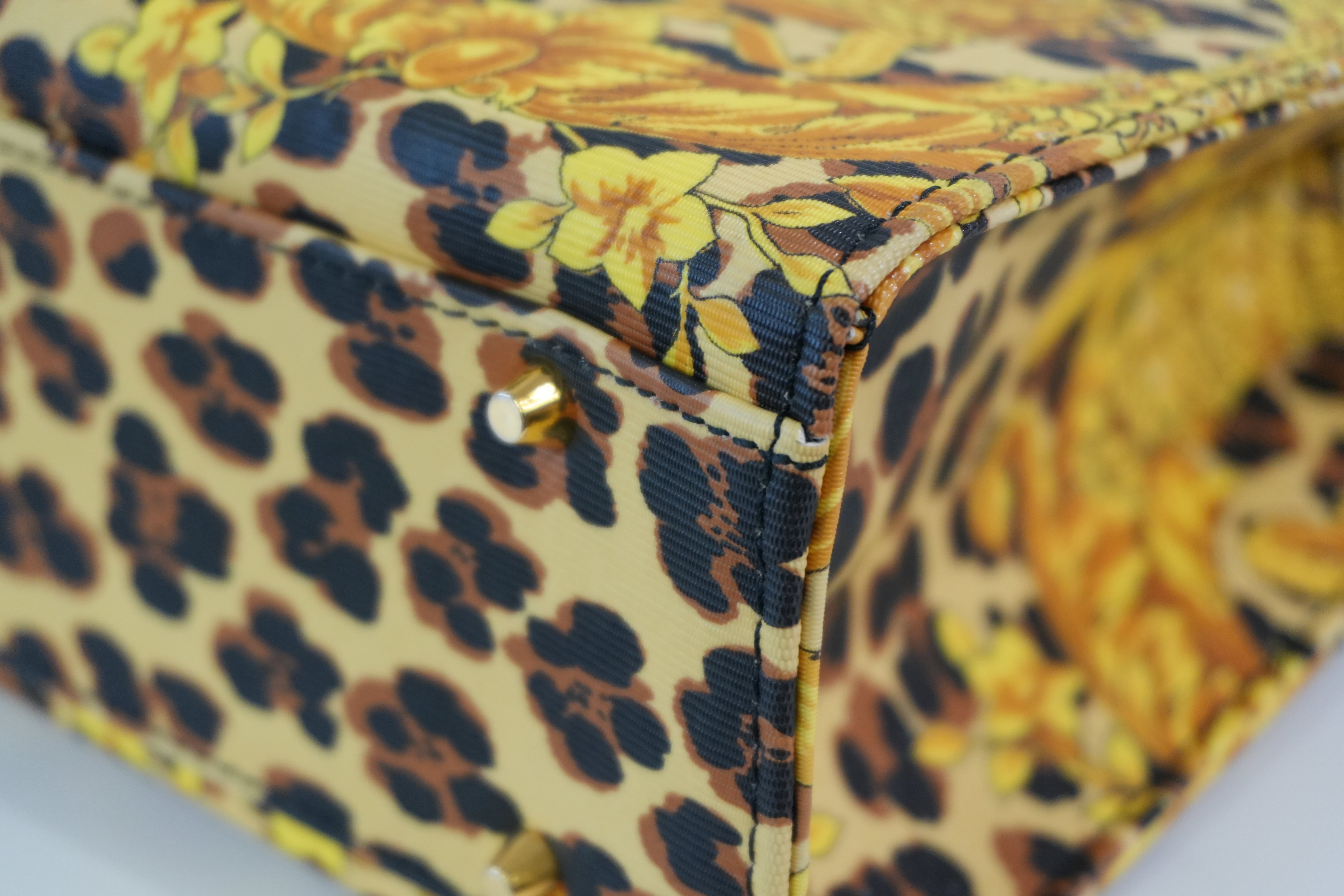 Pre-owned Versace Two Way Shoulder Bag Yellow