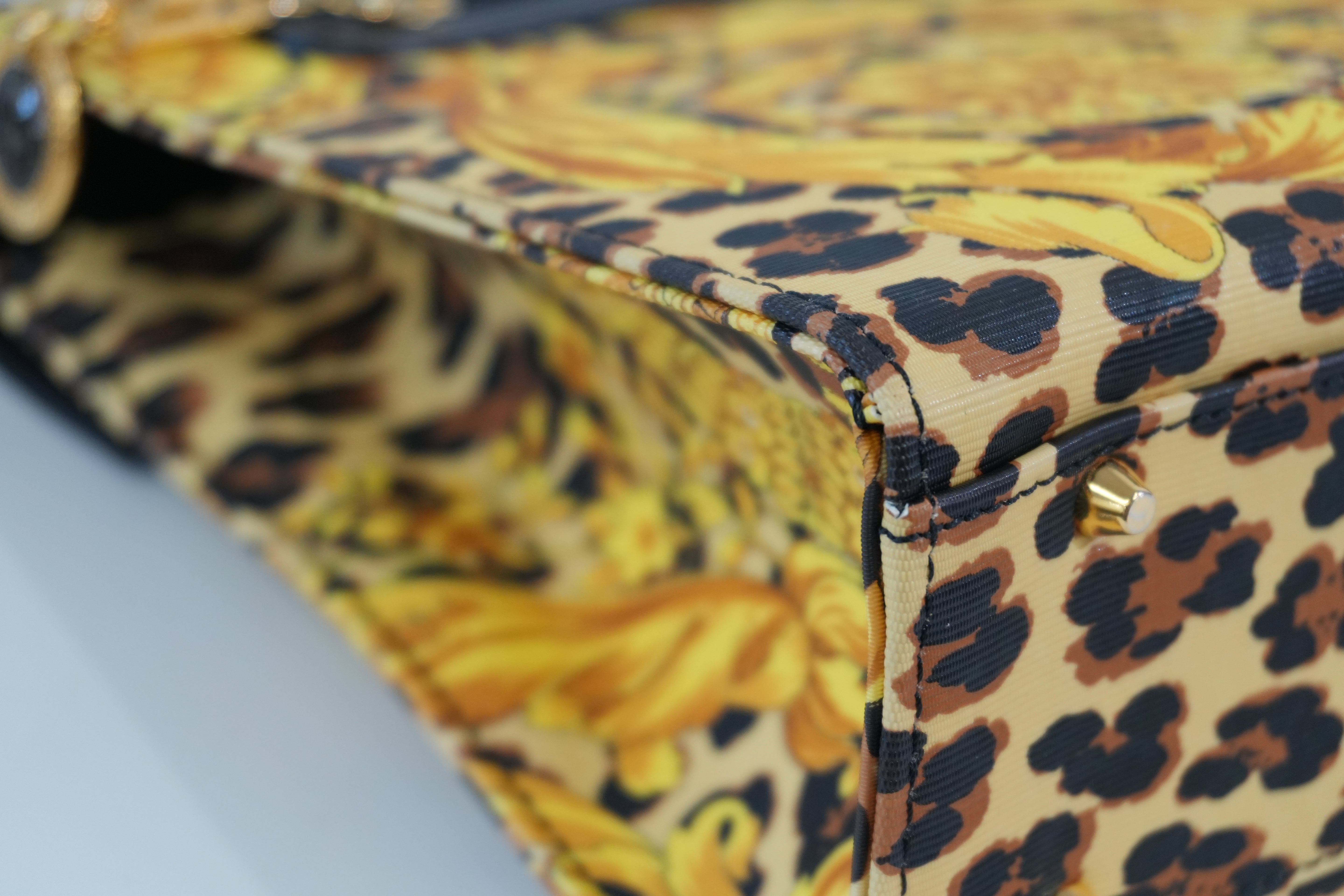 Pre-owned Versace Two Way Shoulder Bag Yellow