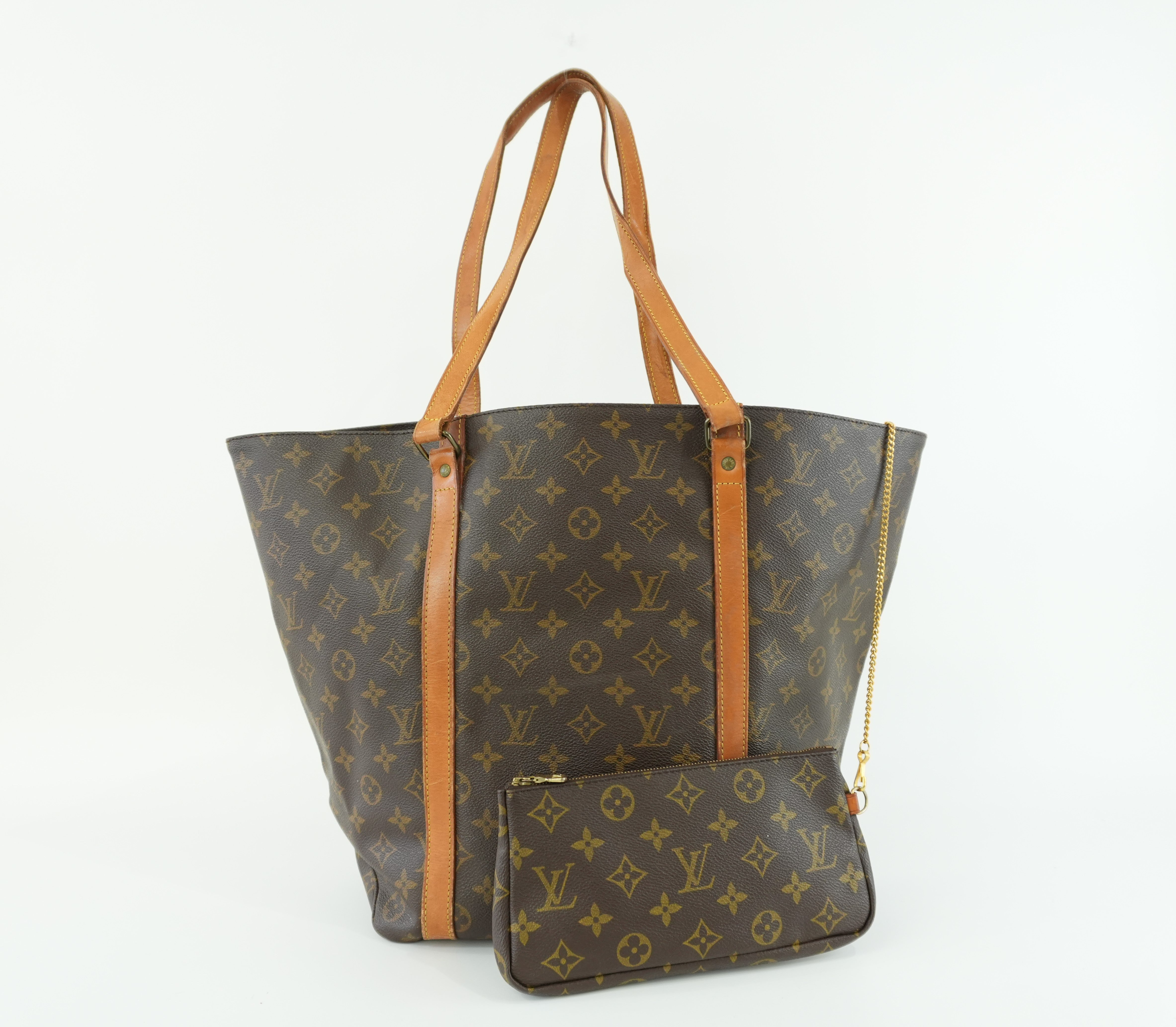 Louis Vuitton Monogram Sac Shopping GM Shopper with Pouch Used