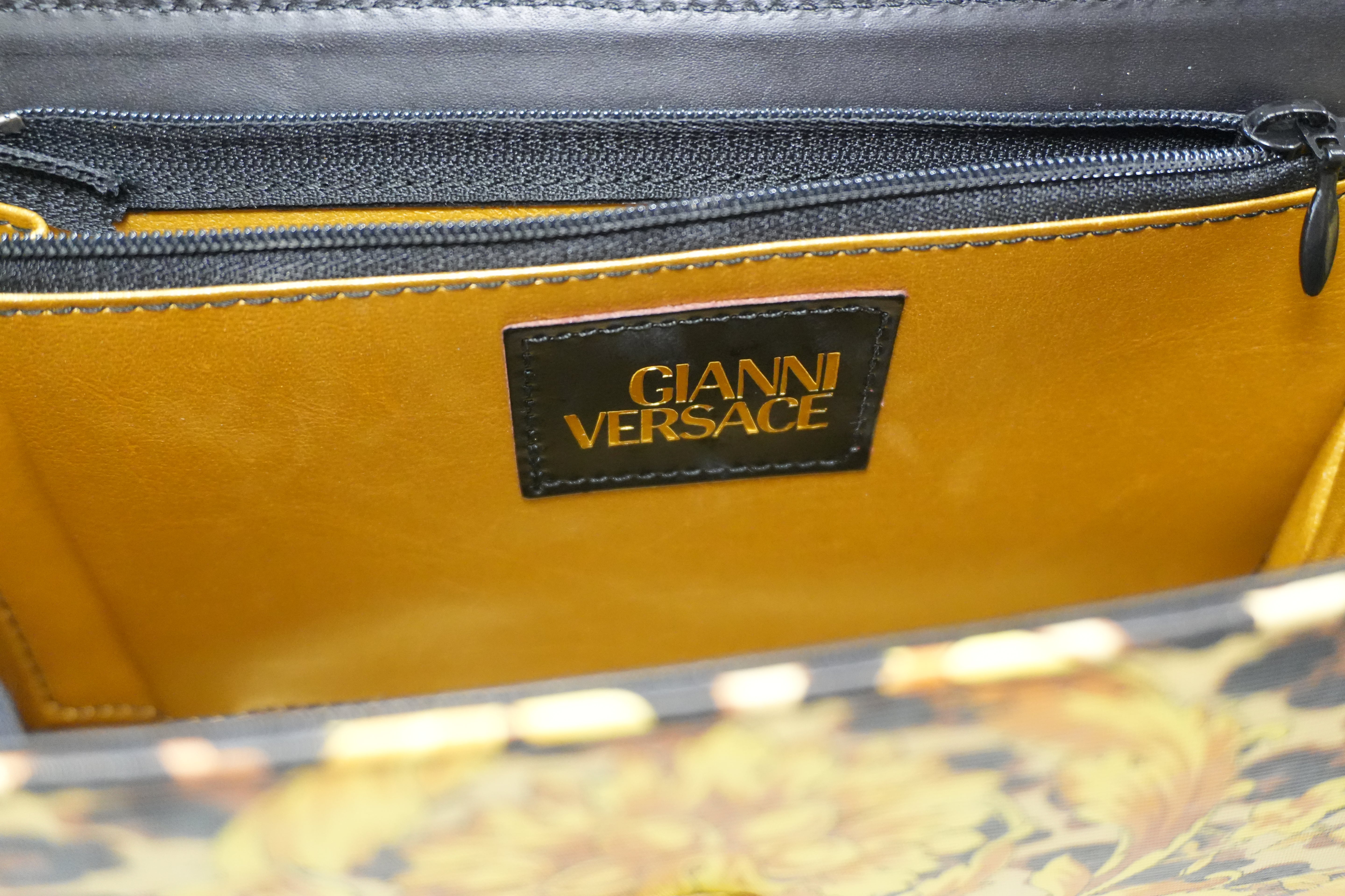 Pre-owned Versace Two Way Shoulder Bag Yellow