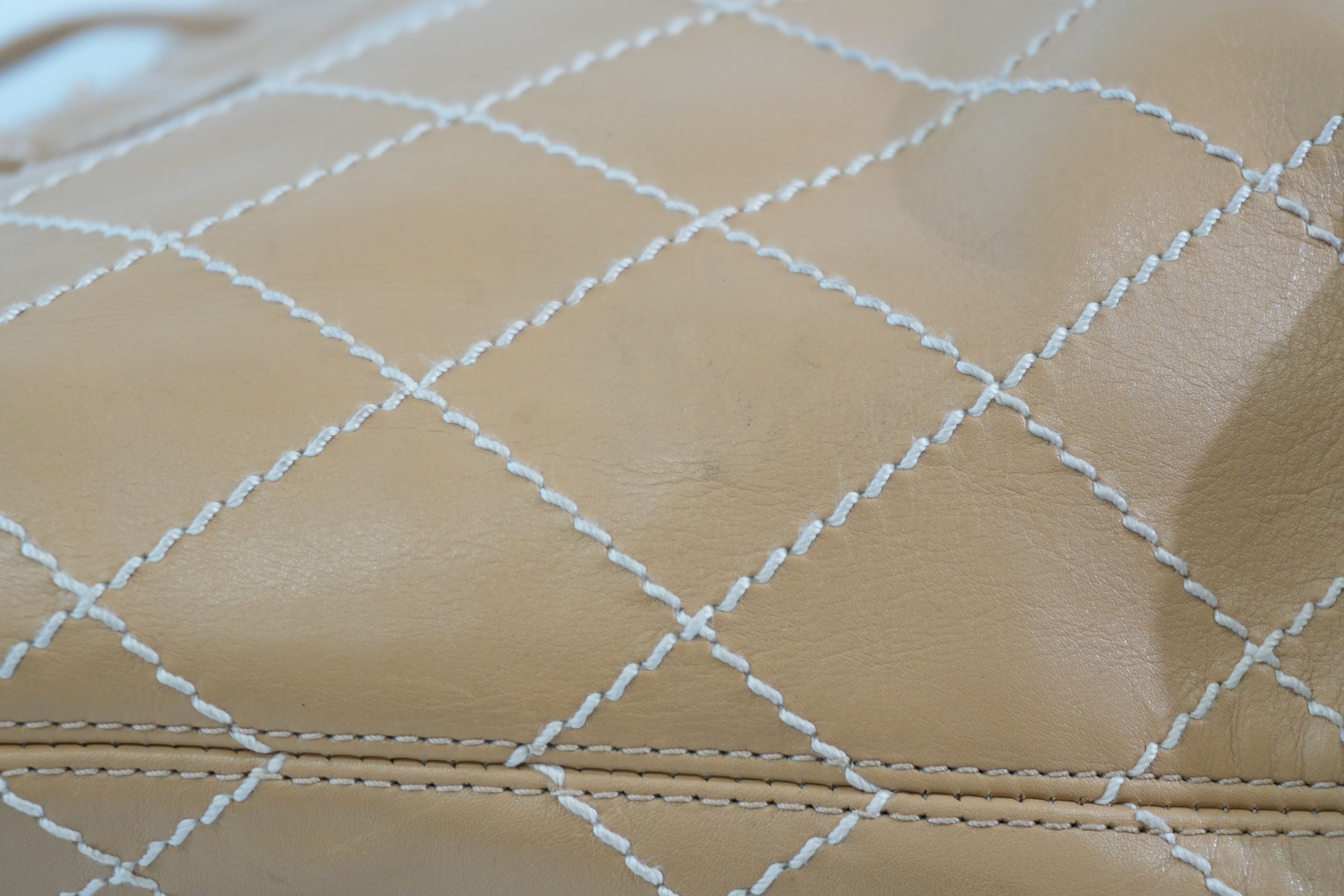 Pre-owned Chanel Wild Stitch Shoulder Bag Beige