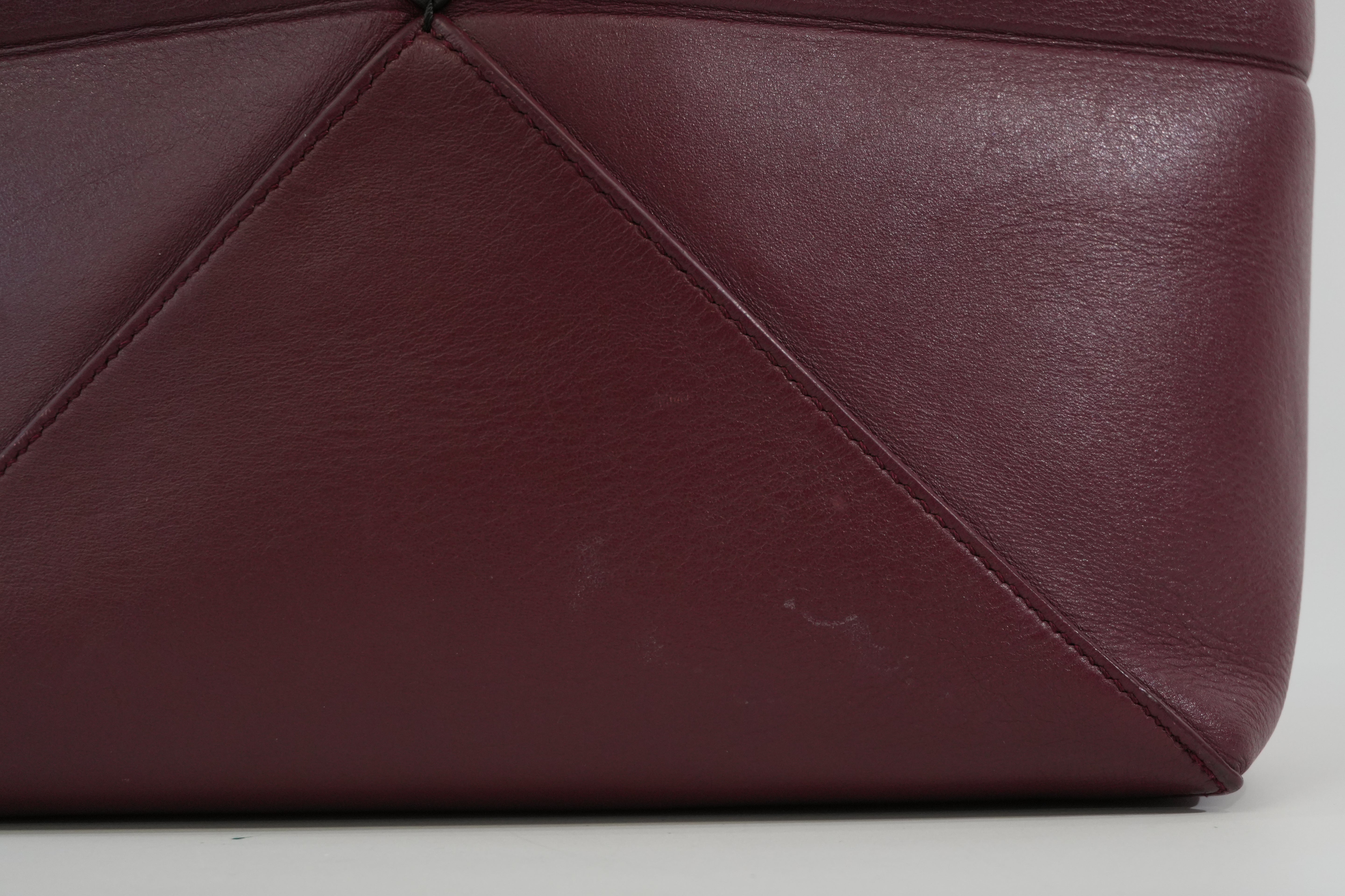 Pre-owned Loewe Puzzle Fold Tote Bag Brown and Burgundy