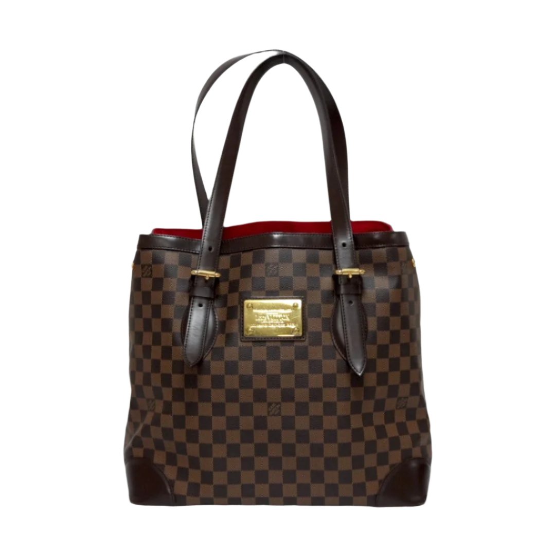 Louis Vuitton Damier Ebene Hampstead GM Shoulder Tote Bag Used