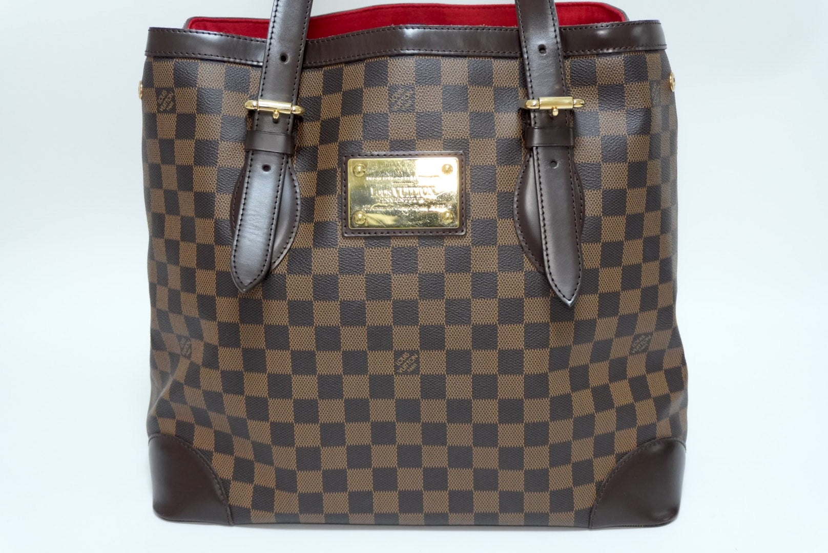 Louis Vuitton Damier Ebene Hampstead GM Shoulder Tote Bag Used