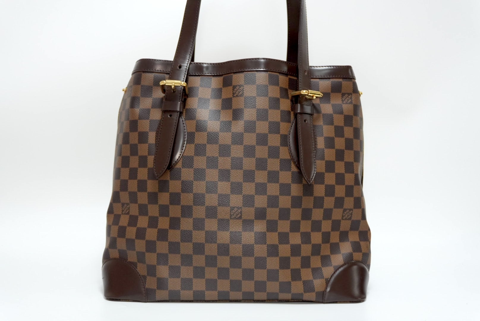 Louis Vuitton Damier Ebene Hampstead GM Shoulder Tote Bag Used