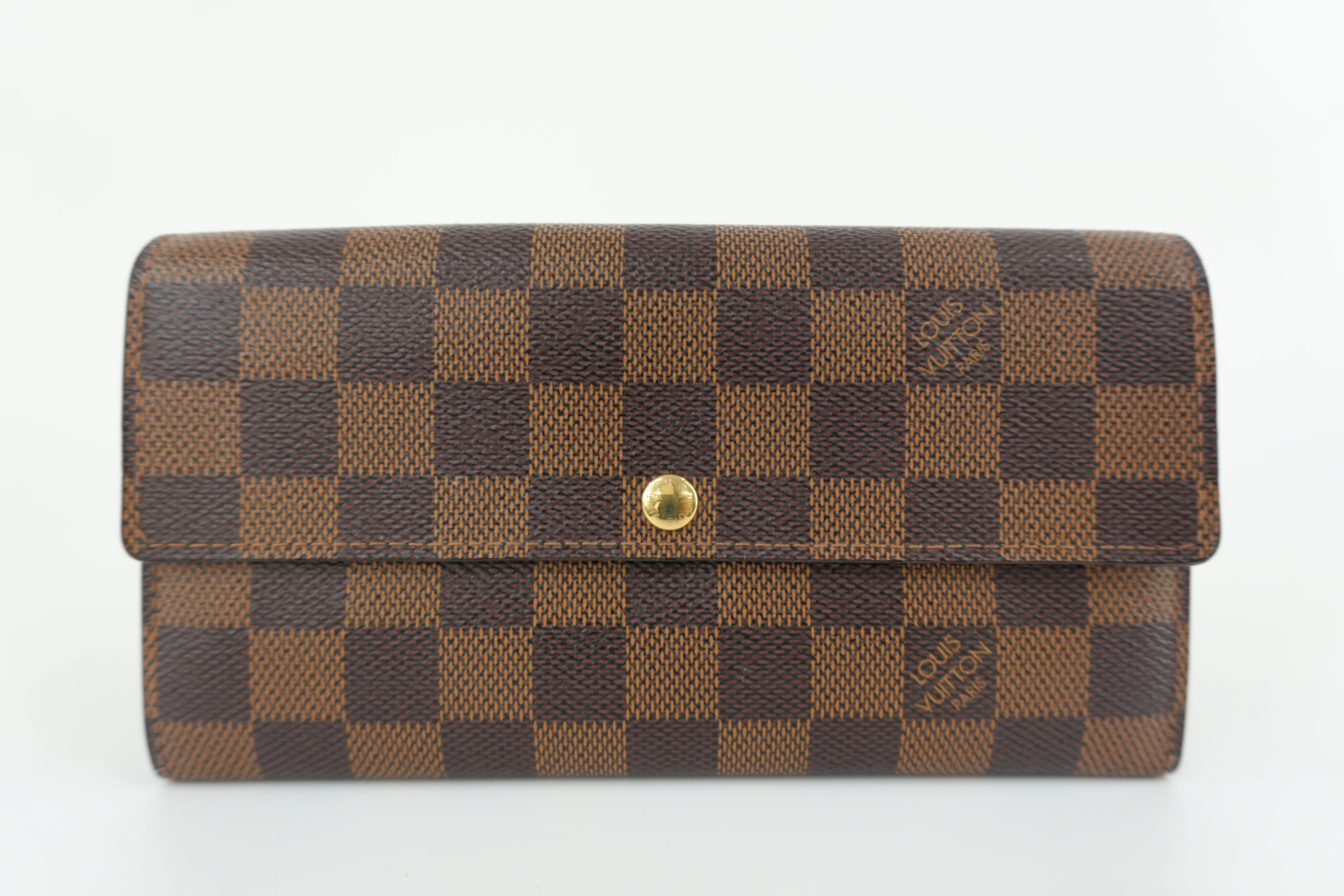 Louis Vuitton Damier Ebene Sarah Wallet Used