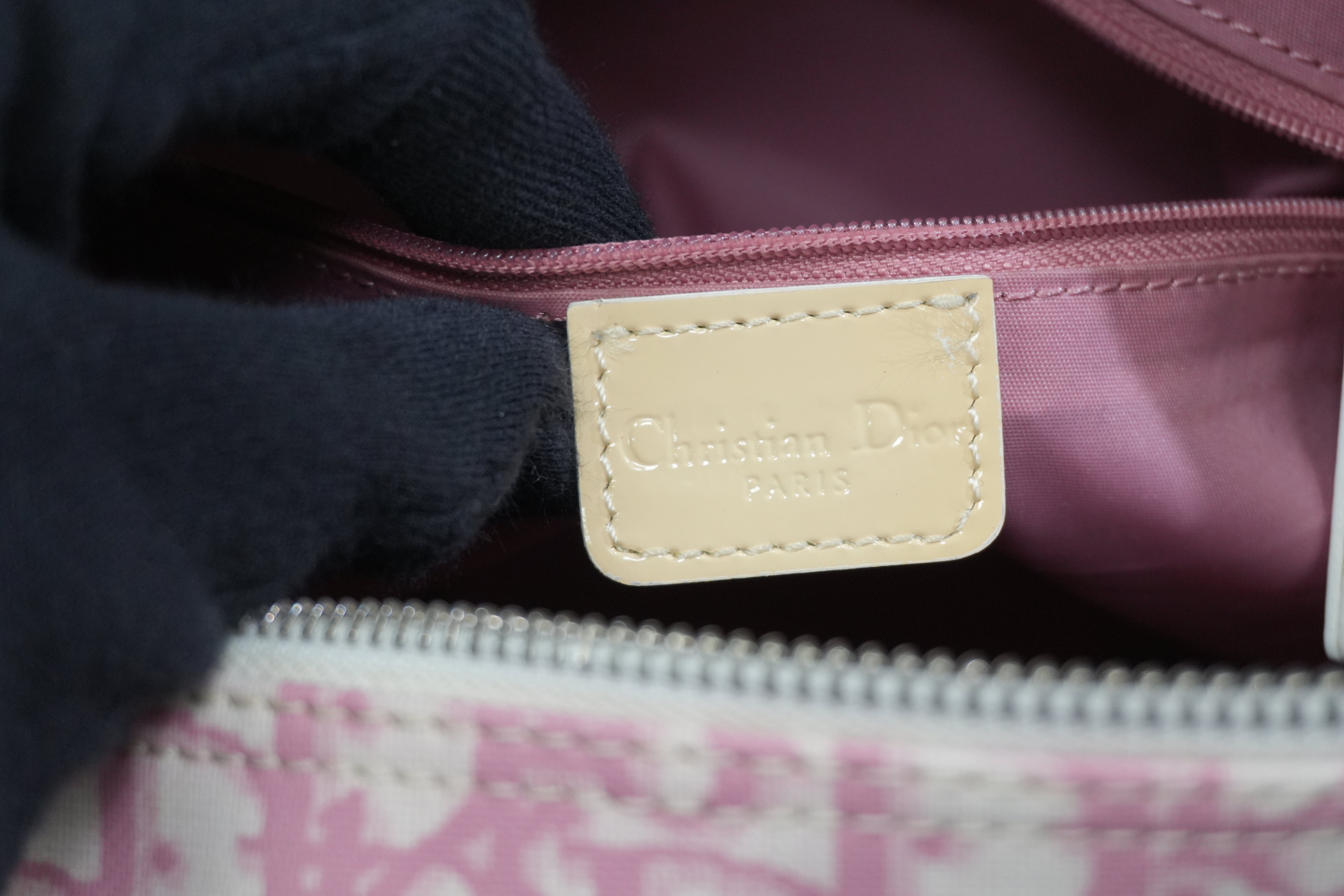 Pre-owned Dior Oblique Handbag Pink