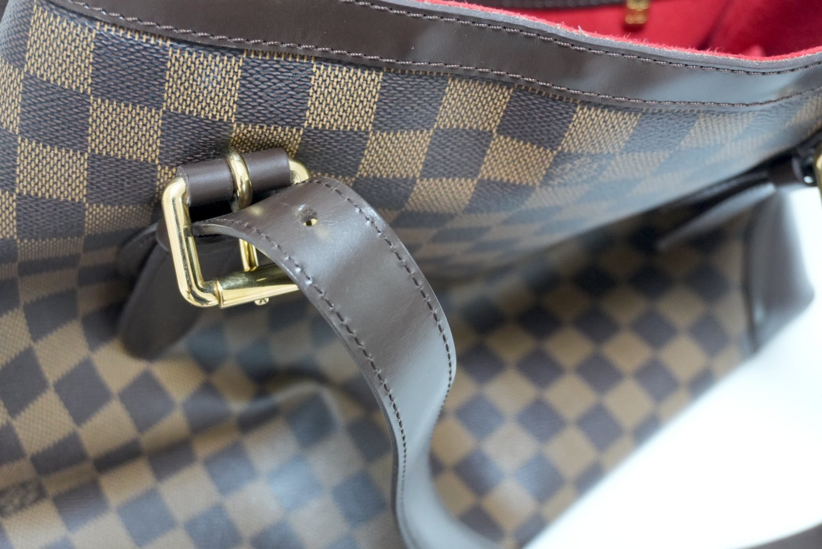 Louis Vuitton Damier Ebene Hampstead GM Shoulder Tote Bag Used