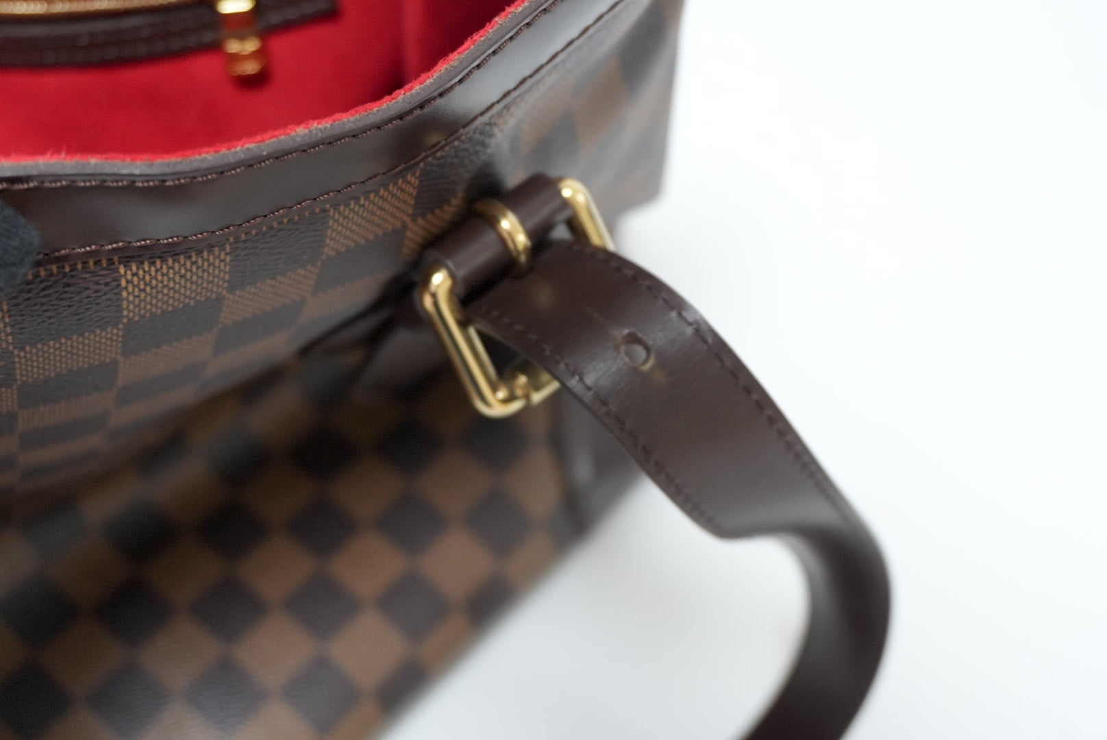 Louis Vuitton Damier Ebene Hampstead GM Shoulder Tote Bag Used