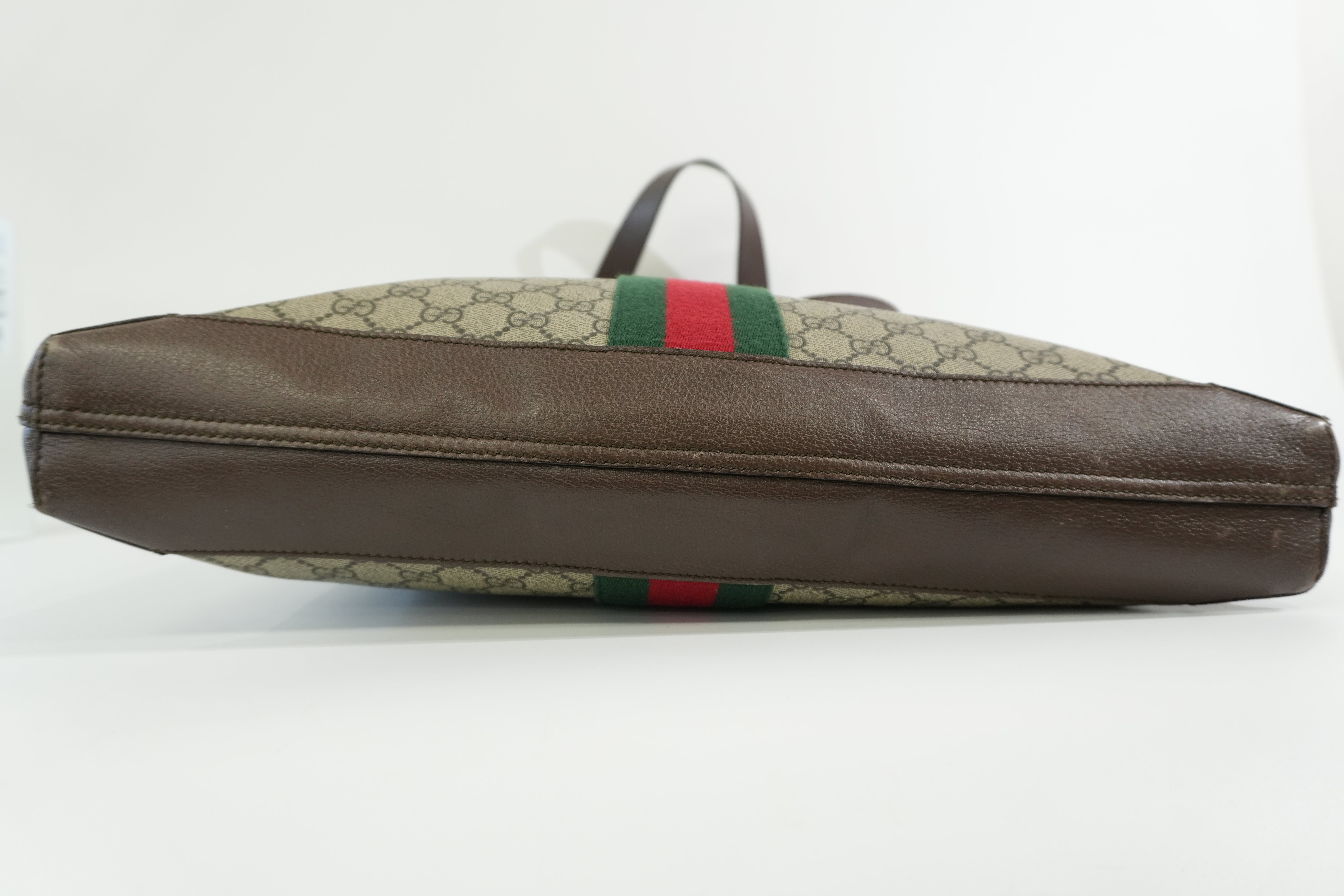 Pre-owned Gucci Ophidia Vertical Tote Bag Brown