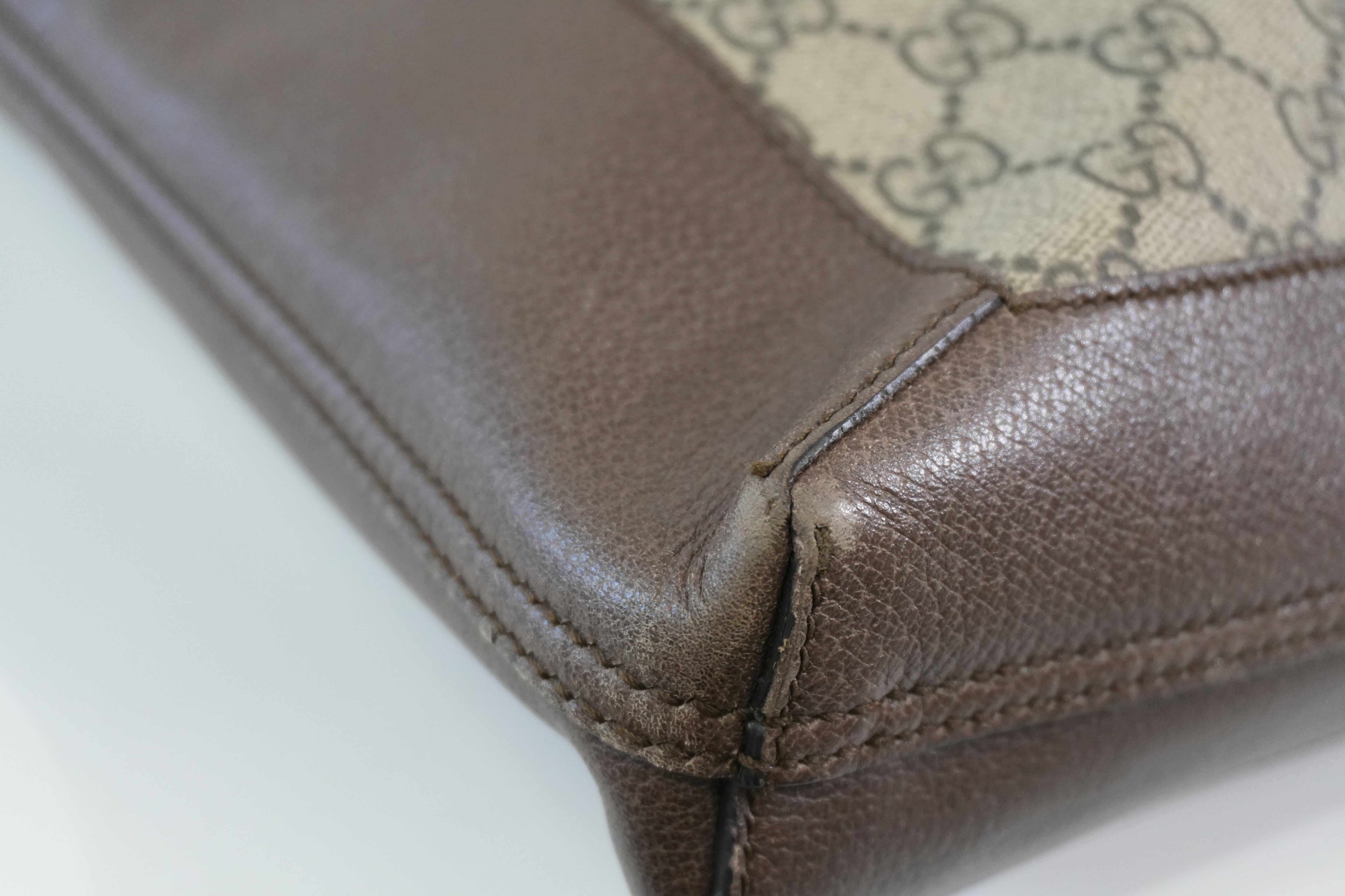 Pre-owned Gucci Ophidia Vertical Tote Bag Brown