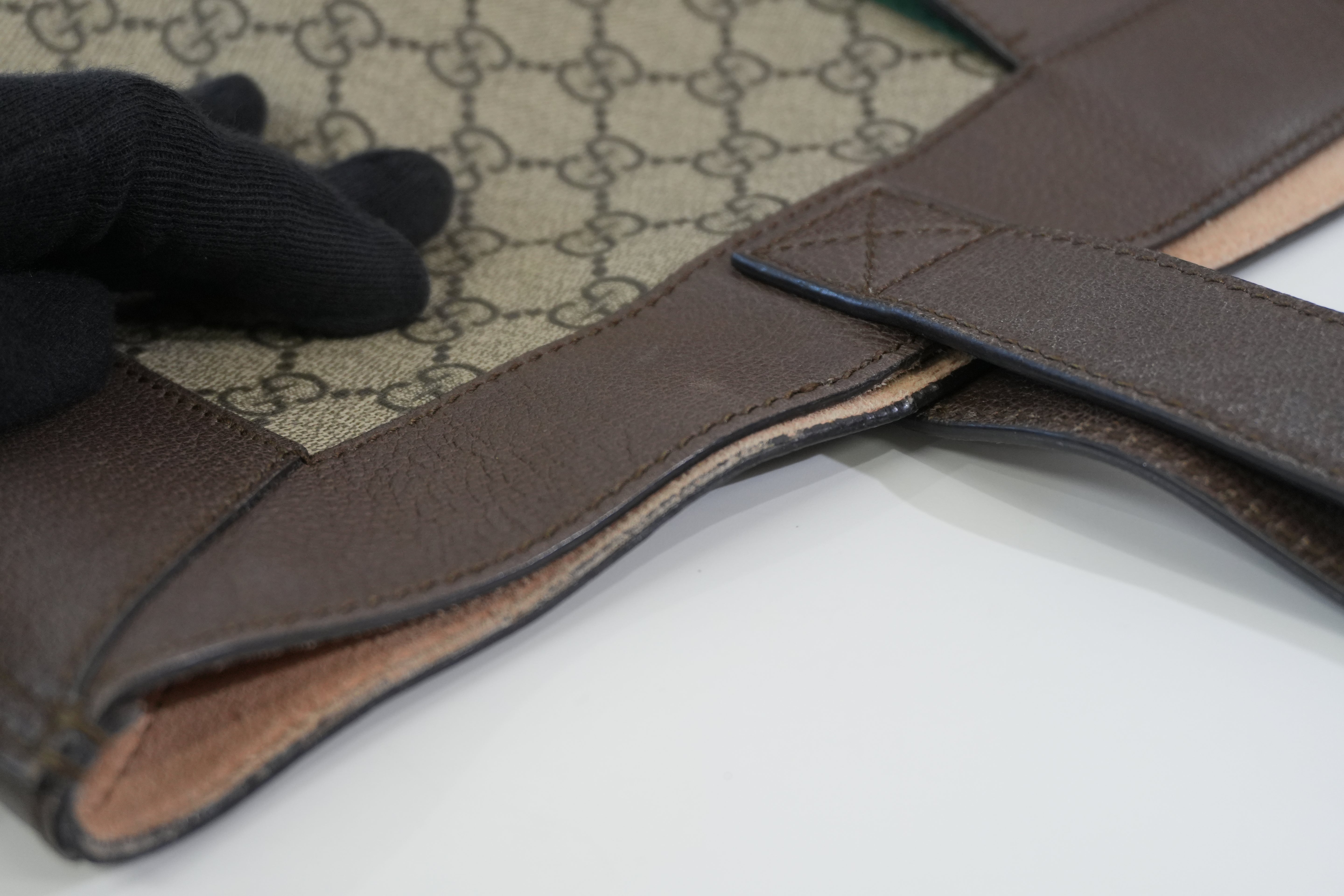 Pre-owned Gucci Ophidia Vertical Tote Bag Brown