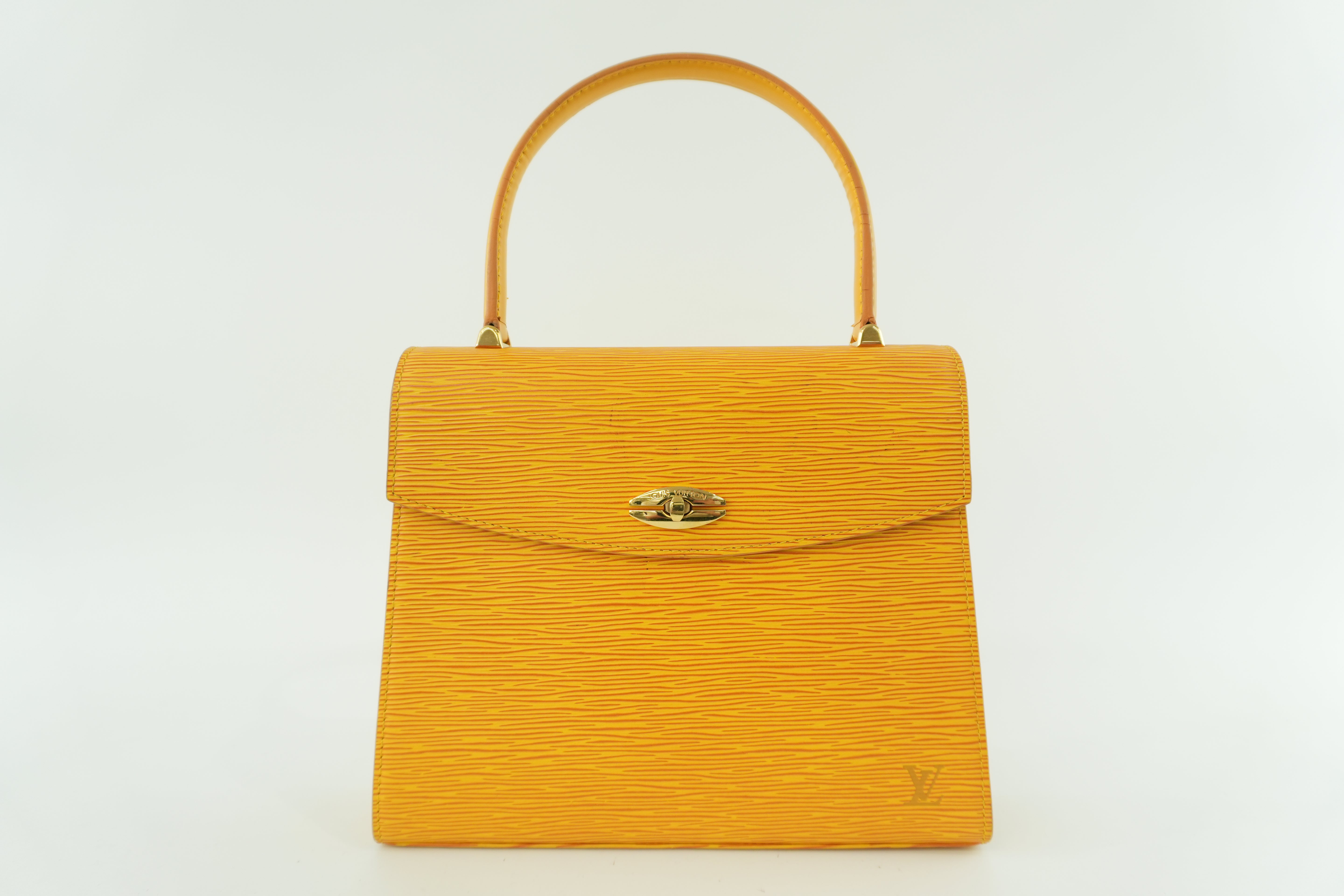 Louis Vuitton Epi Malesherbe Handbag Yellow Used