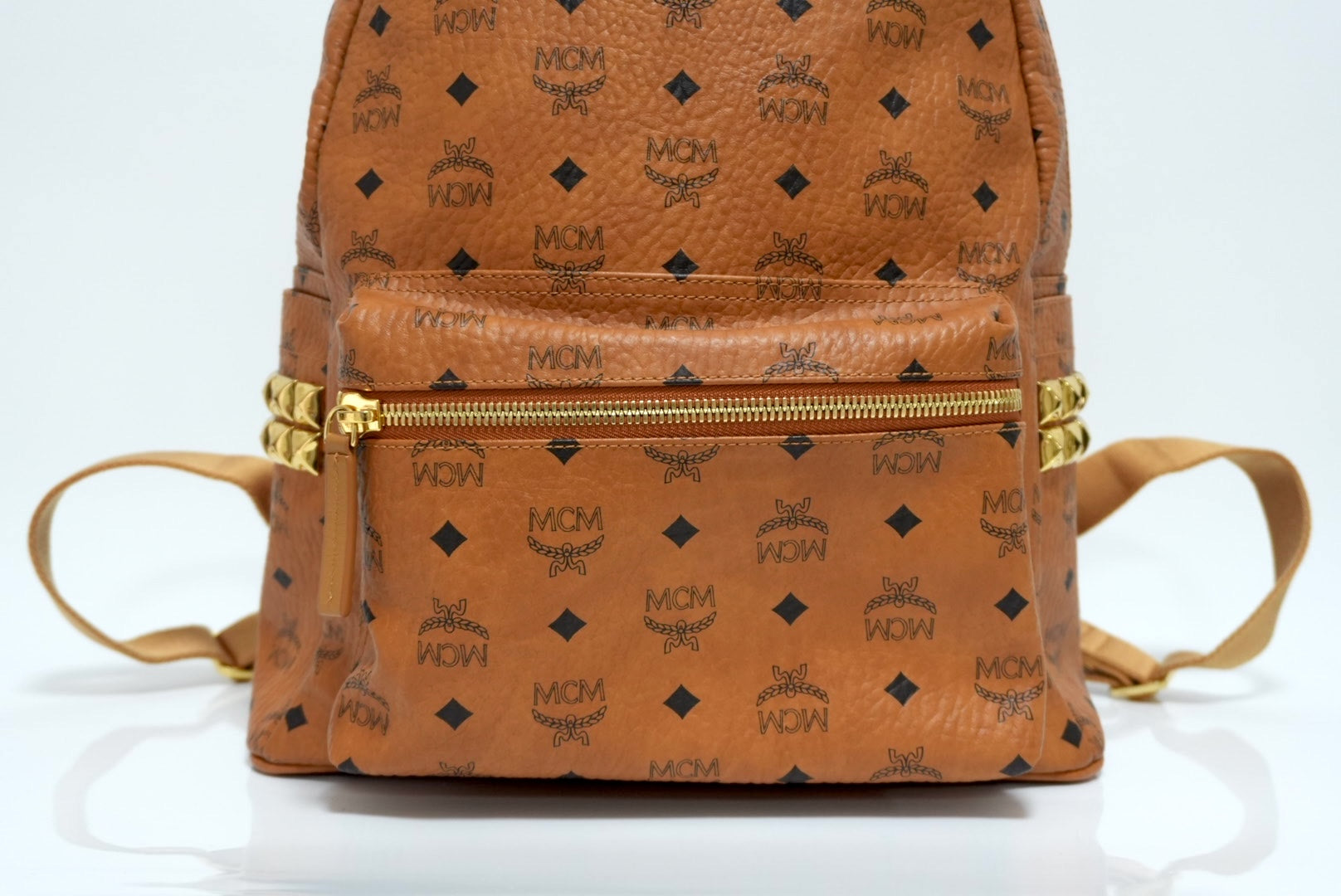 MCM Stark Side Studs Backpack in Visetos Used