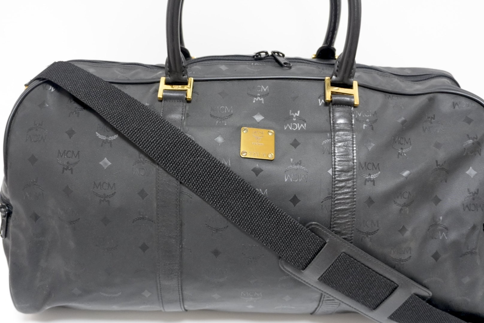 MCM Visetos Weekender Bag Nero Usato