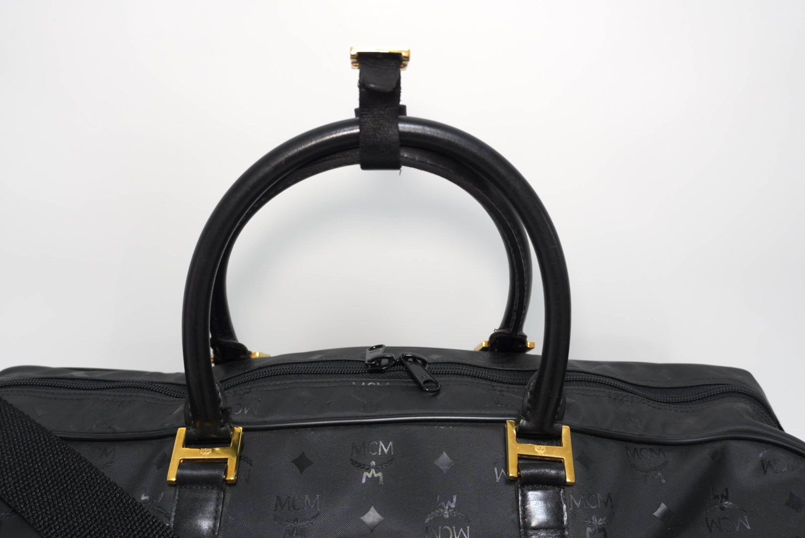 MCM Visetos Weekender Bag Black Used