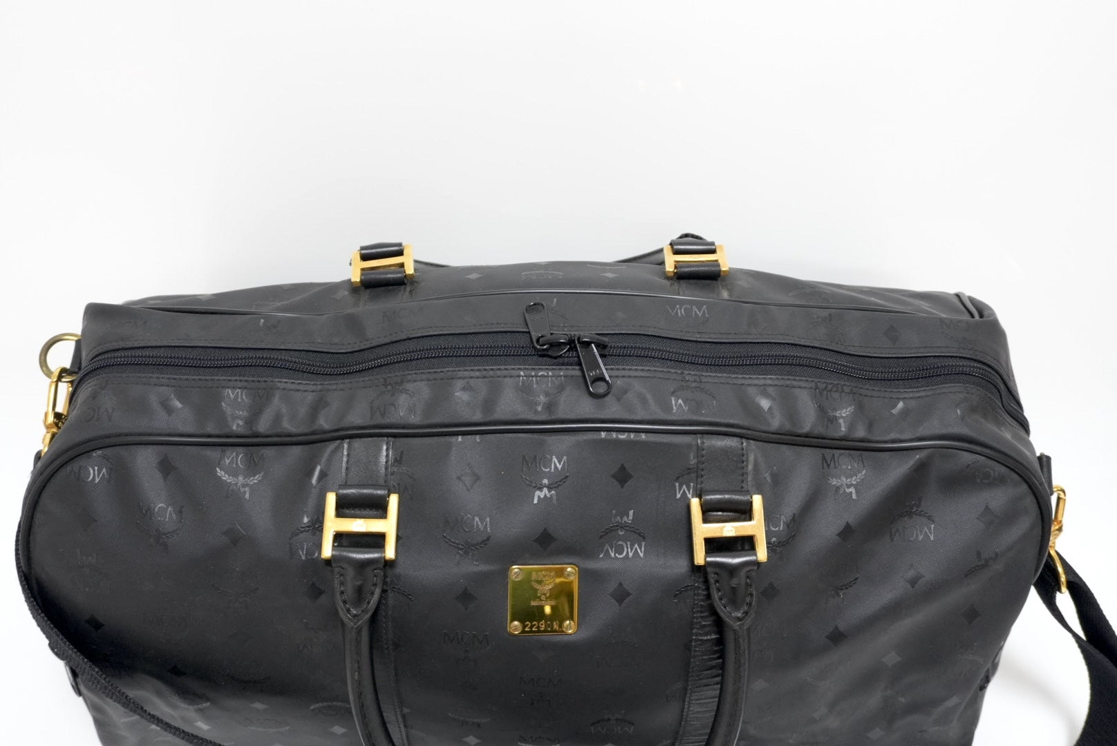 MCM Visetos Weekender Bag Black Used